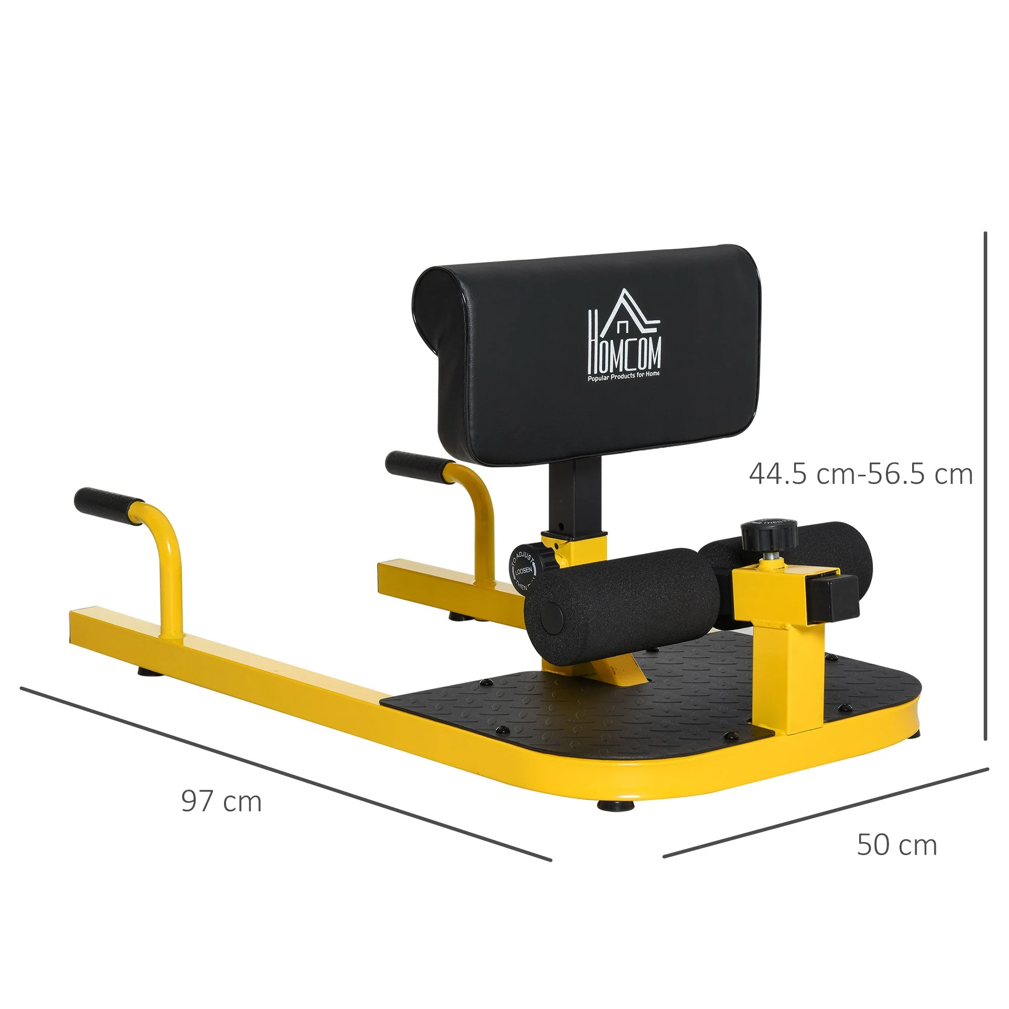 Homcom 3-in-1 Conditioning Compact Full Body Workout Ergonomic Sissy Squat Machine - Image 3