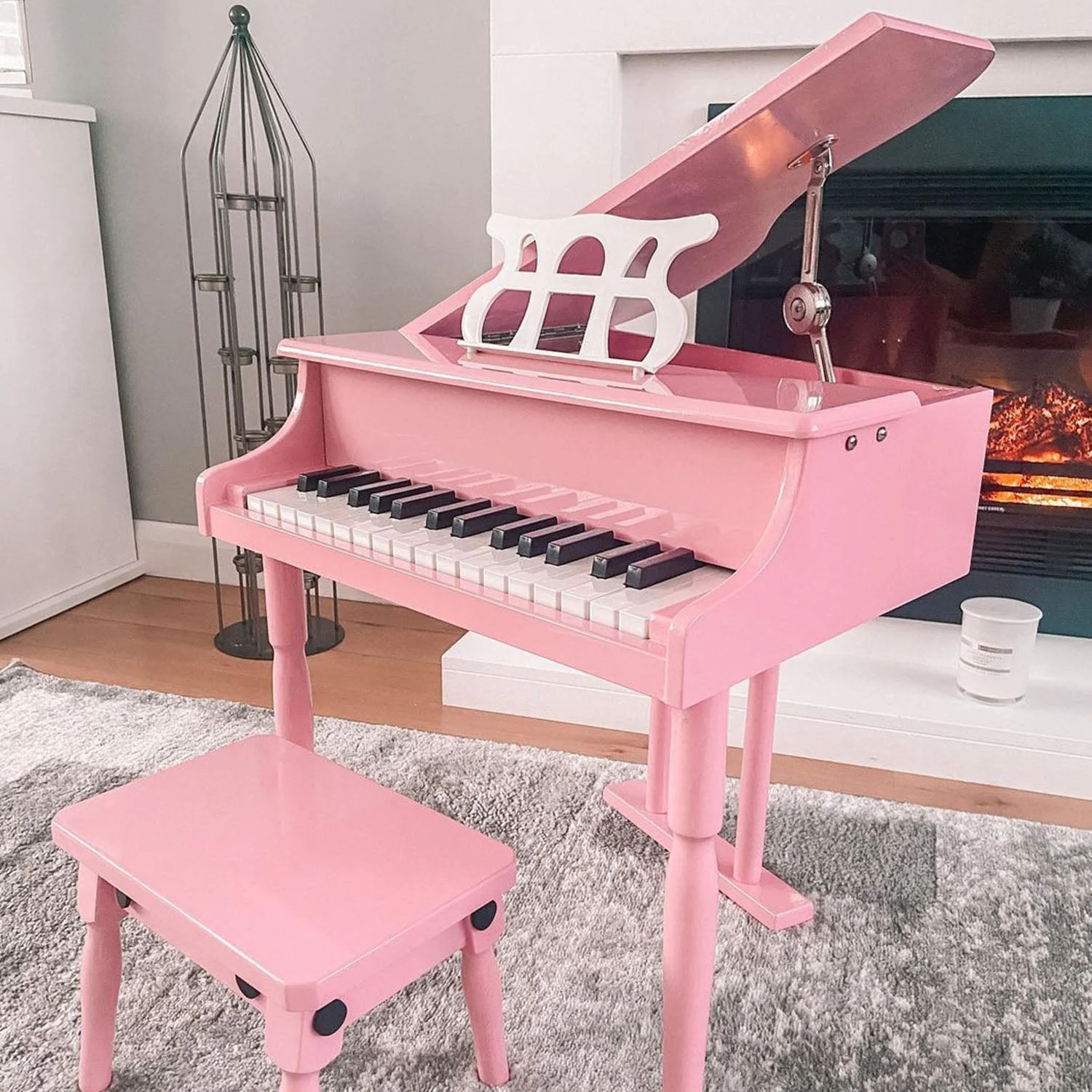 Homcom 30 Keys Mini Kids Piano For Child With Music Stand And Bench Best Gifts Toy - Image 2