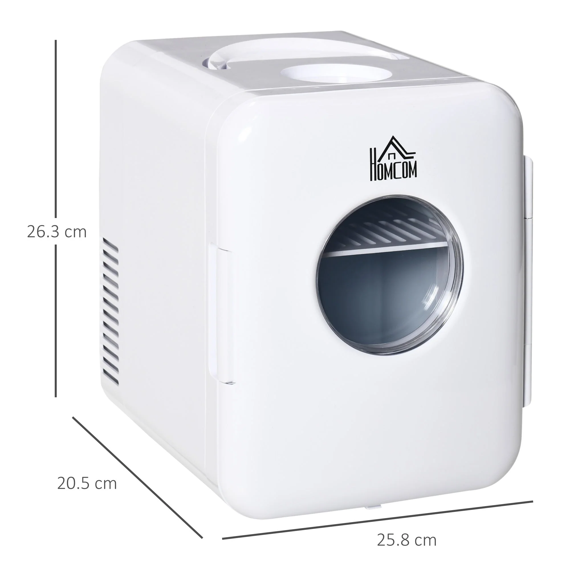 Homcom 4 L/6 Can Mini Fridge - Image 3