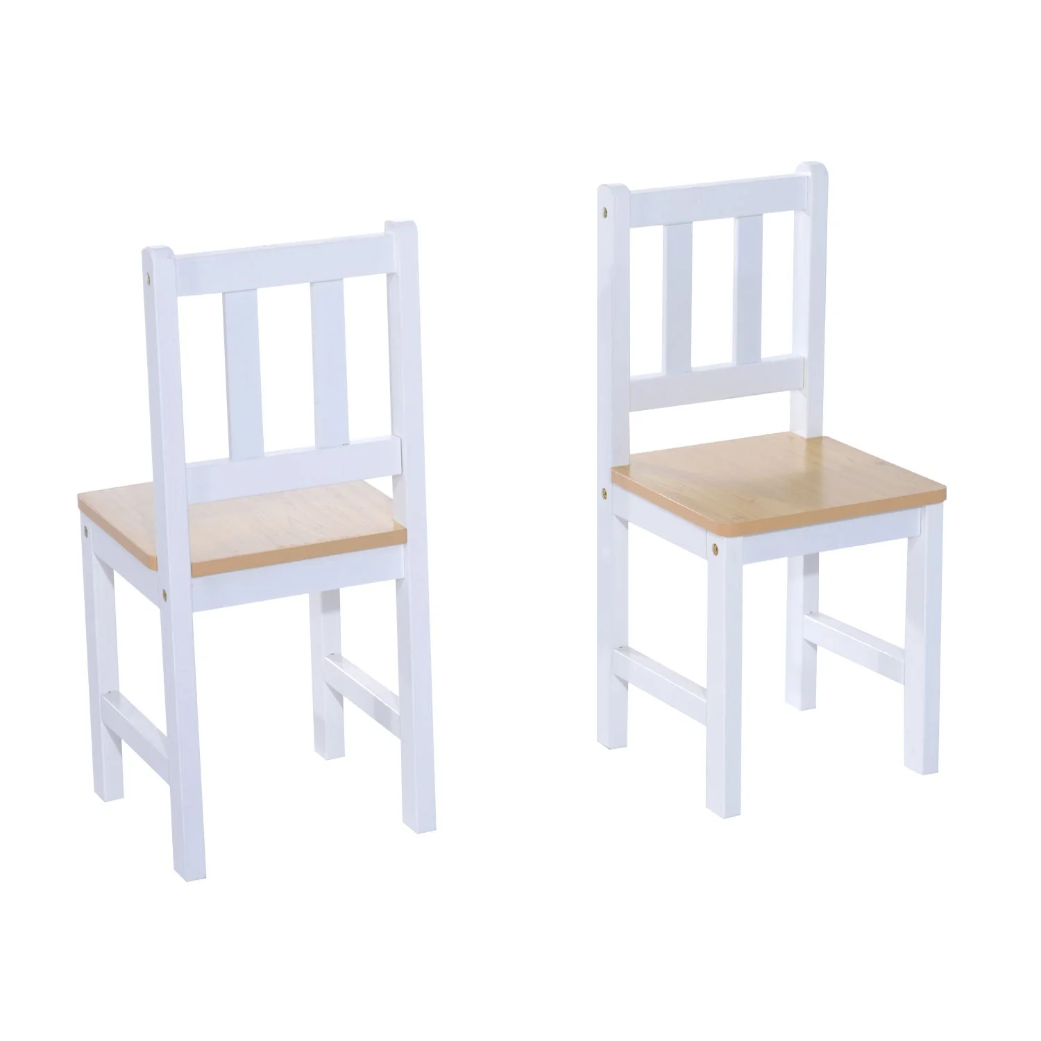 Homcom 4-Piece Kids Table And Chair Set With 2 Wooden Chairs - Image 7
