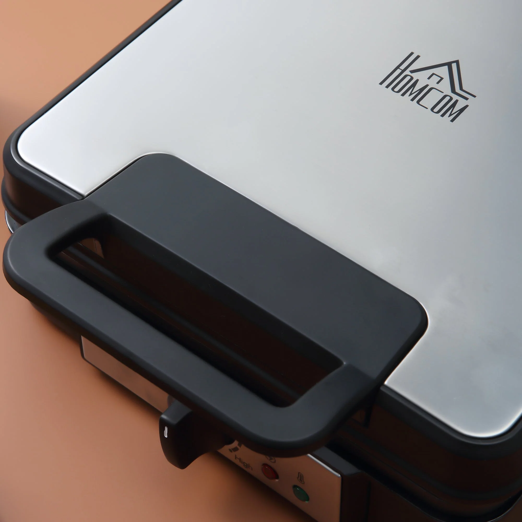 Homcom 4 Slice Waffle Maker Iron Machine with Deep Cooking Plate - Image 8