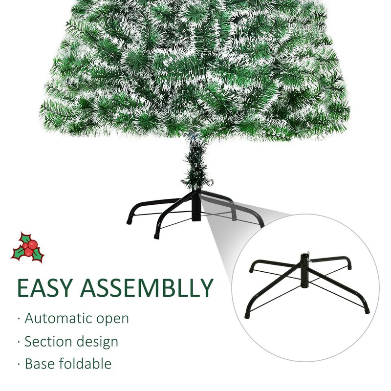 Homcom 5FT Indoor Christmas Tree Artificial Decoration Xmas Gift with Metal Stand Branch Tips - Image 6