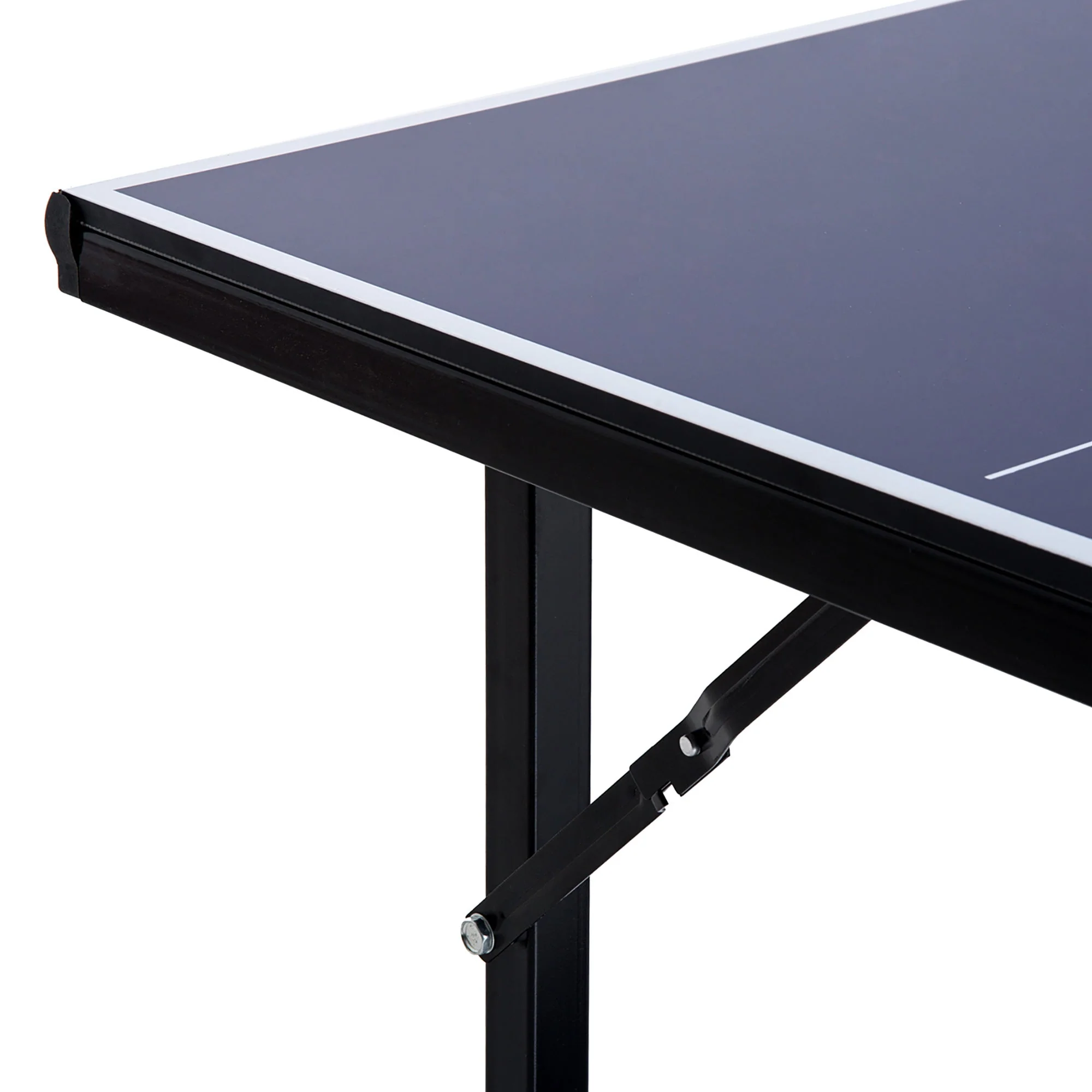 Homcom 6ft 182cm Mini Table Tennis Table Folding Ping Pong Table with Net Multi-Use Table for Indoor Outdoor Game - Image 7