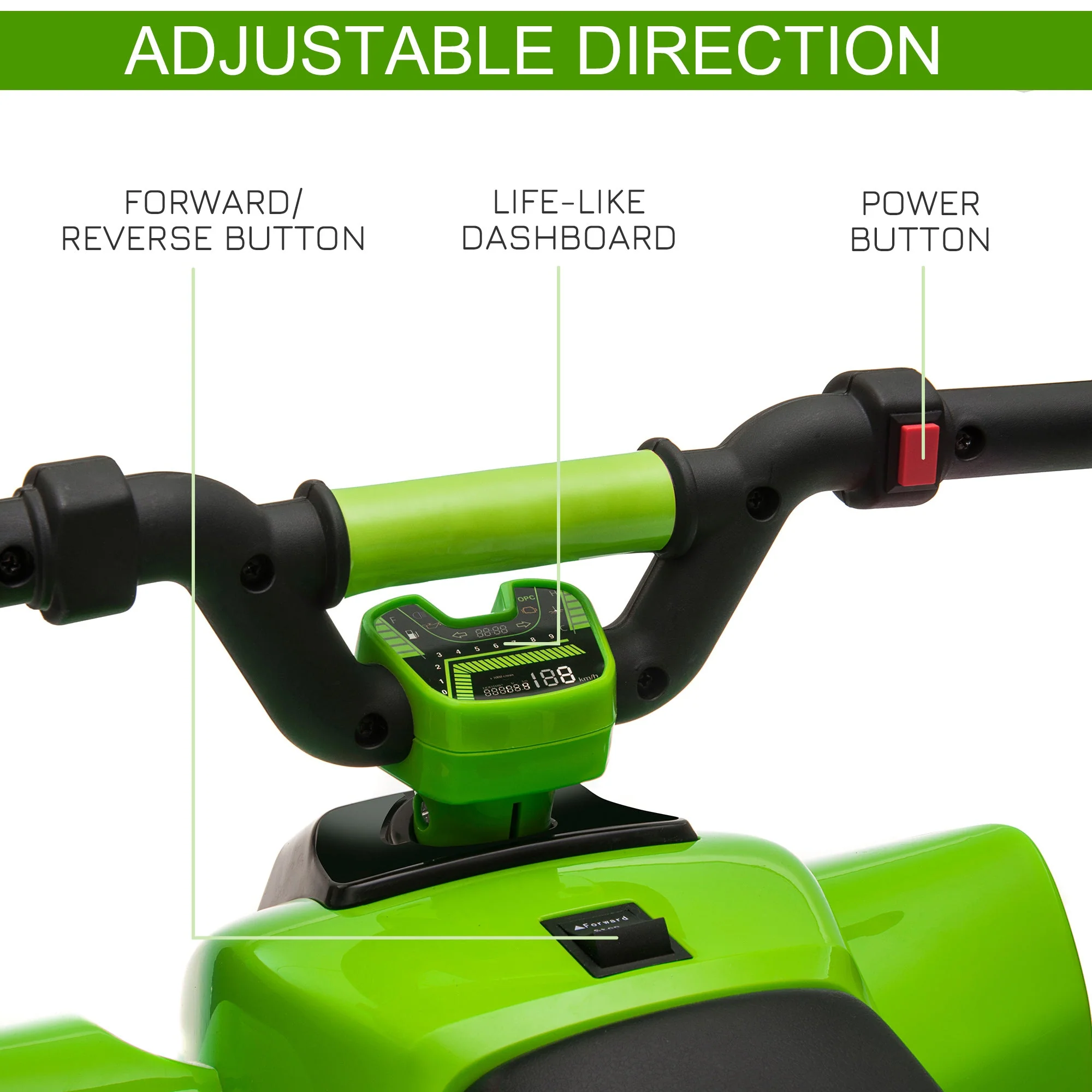Homcom 6V Kids Electric Ride on Car Forward Reverse Functions for Toddlers aged 18-36 months - Image 4