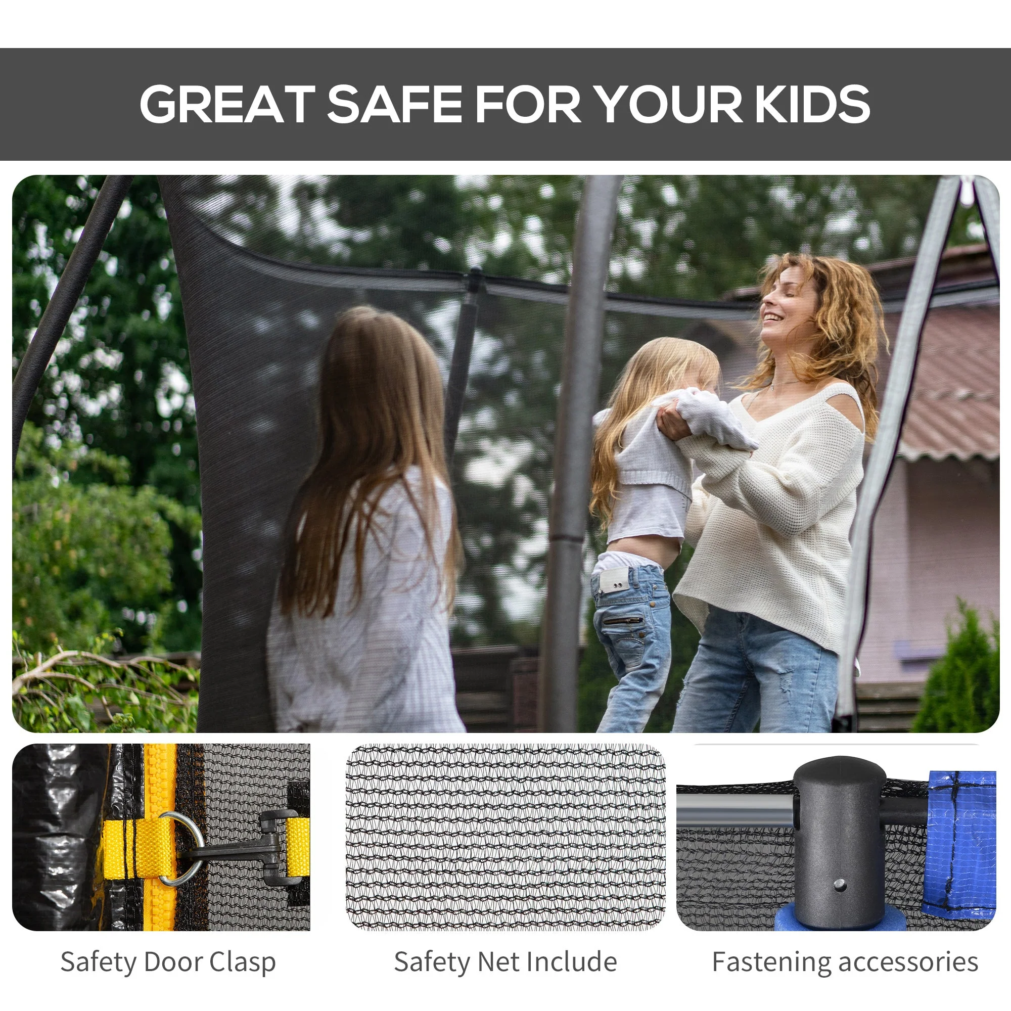 Homcom 8ft Trampoline Replacement Net - Image 5
