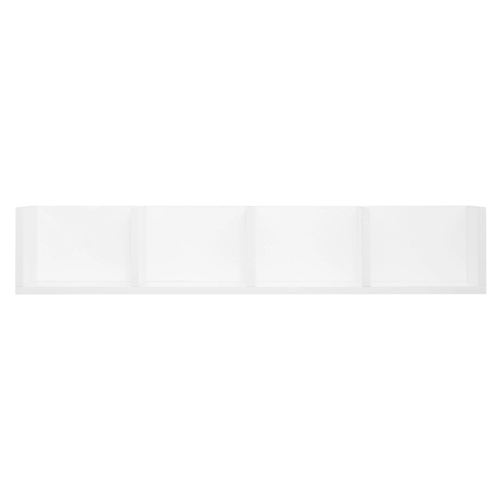 Homcom 95cm Four-Compartment Wall Shelf - White - Image 6