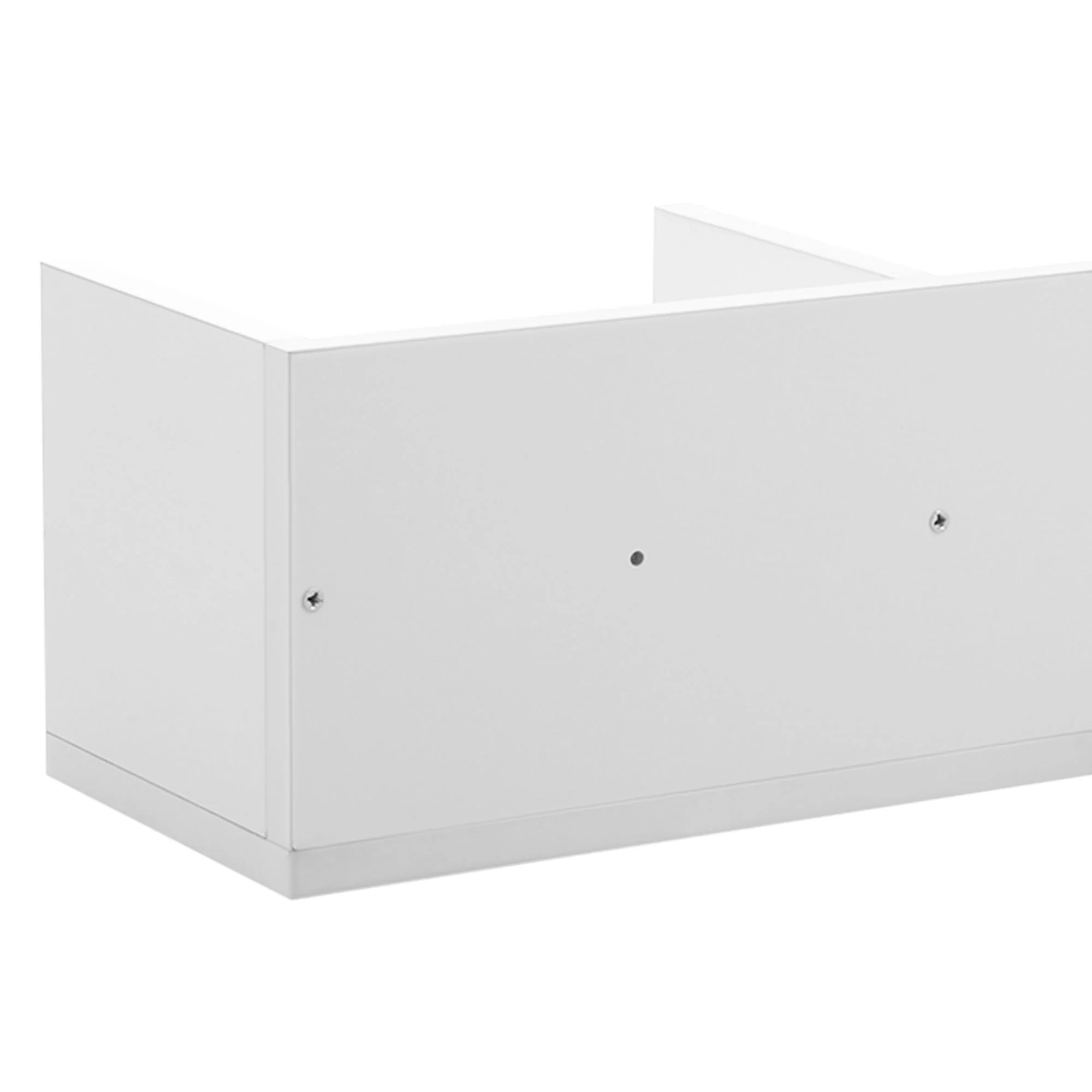 Homcom 95cm Four-Compartment Wall Shelf - White - Image 8