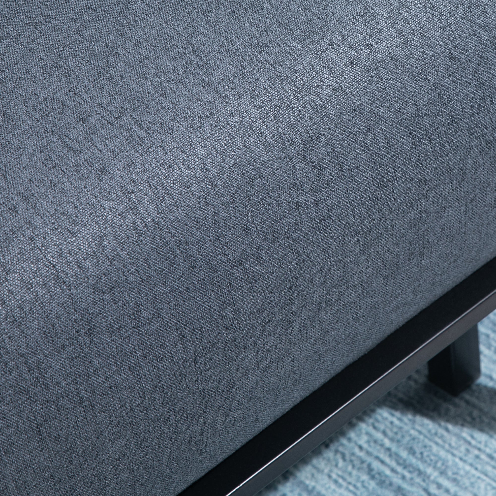 Homcom Adjustable Back Futon Sofa Chair - Dark Grey - Image 8