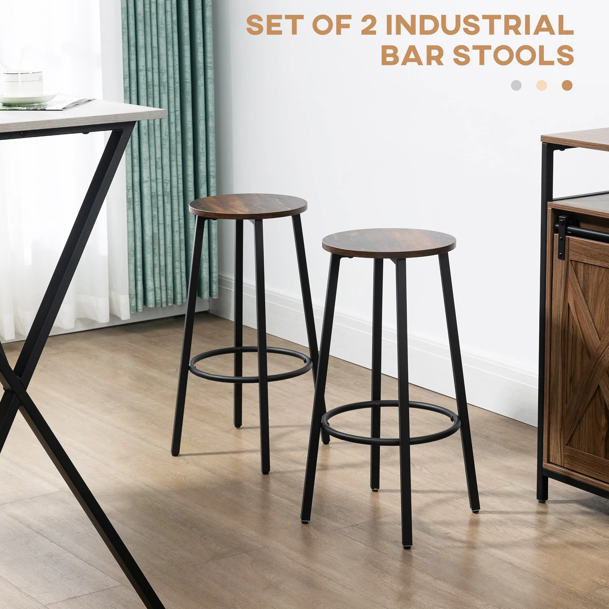 Homcom Bar Stools - Image 4