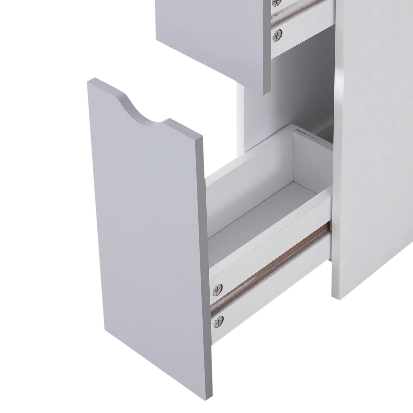 Homcom Bathroom Cabinet Tall Shelf Toilet Tissue Cupboard Withdrawers - Image 9