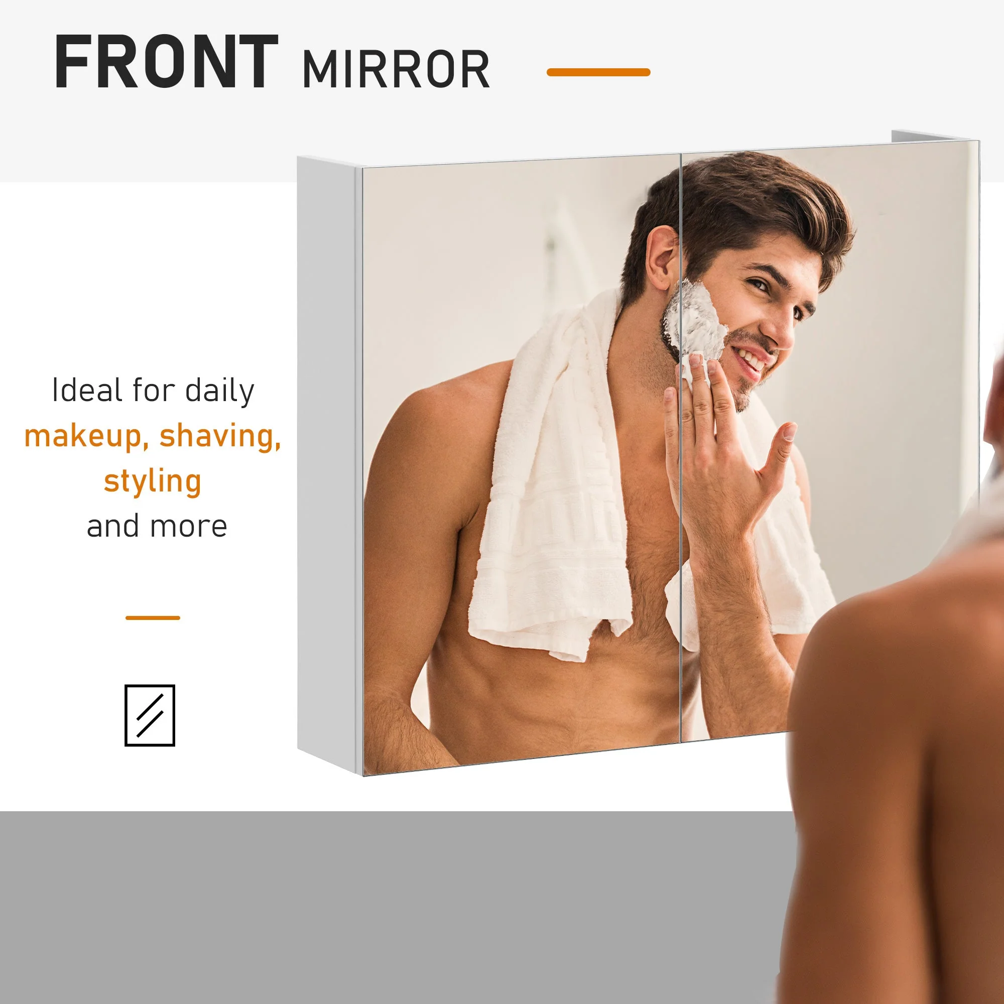 Homcom Bathroom Wall Cabinet - Image 4