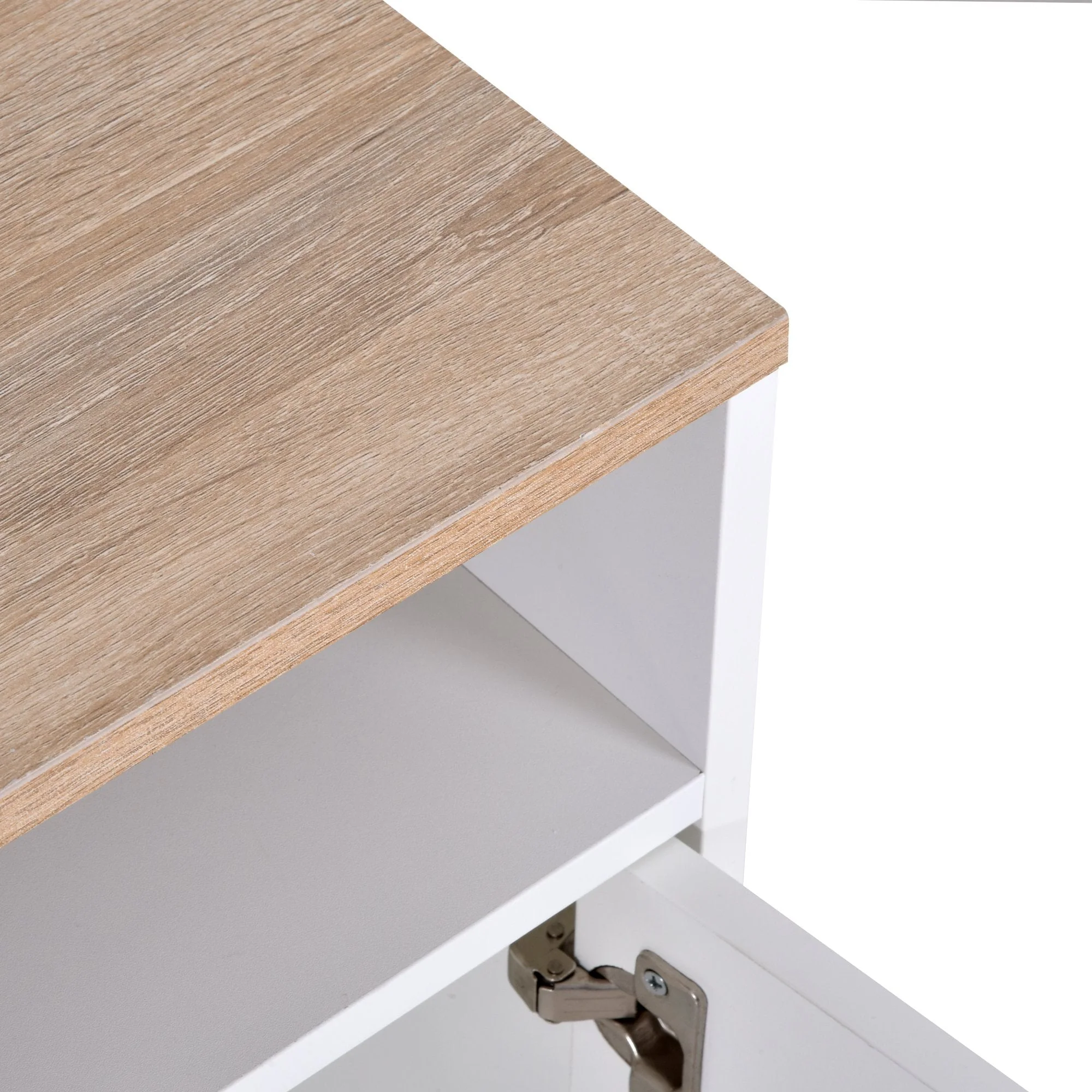 Homcom Boxy Tv Stand With Wood-Effect Table Top - Image 7