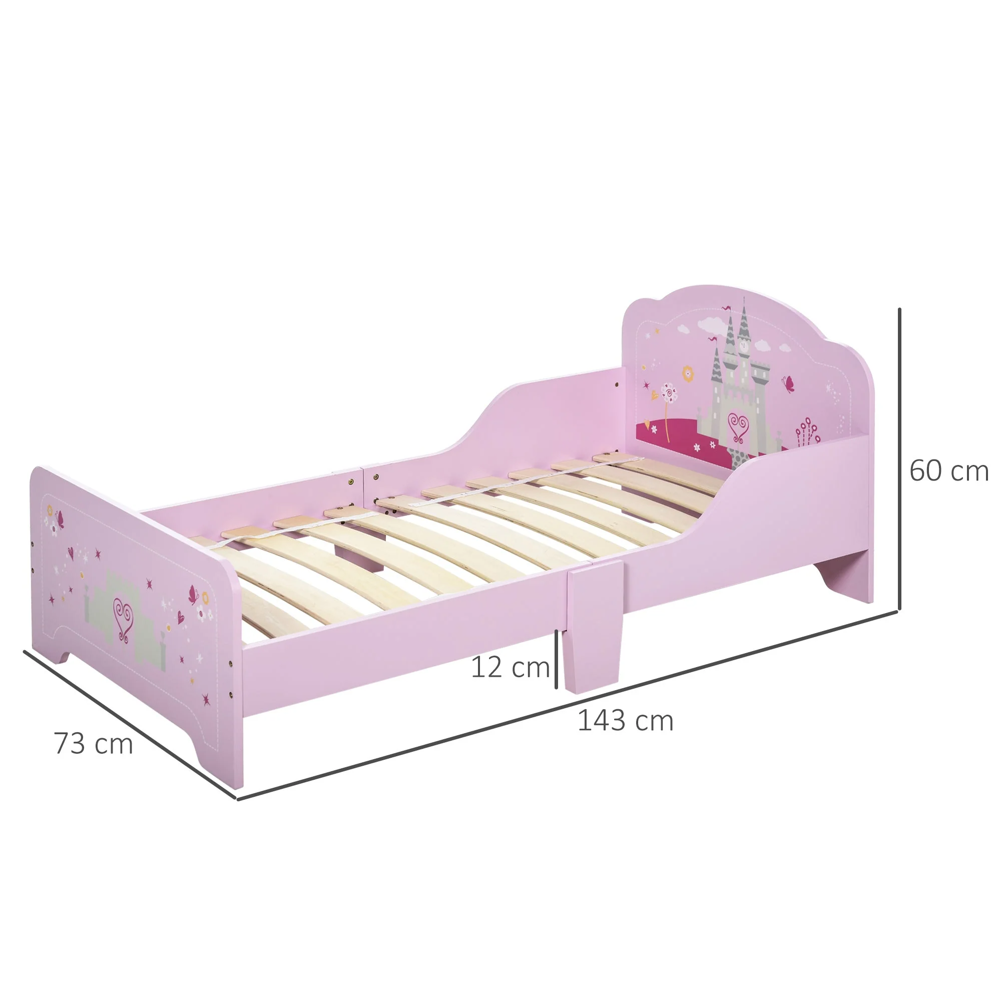 Homcom Castle-Designed Kids Single Bed - Image 2