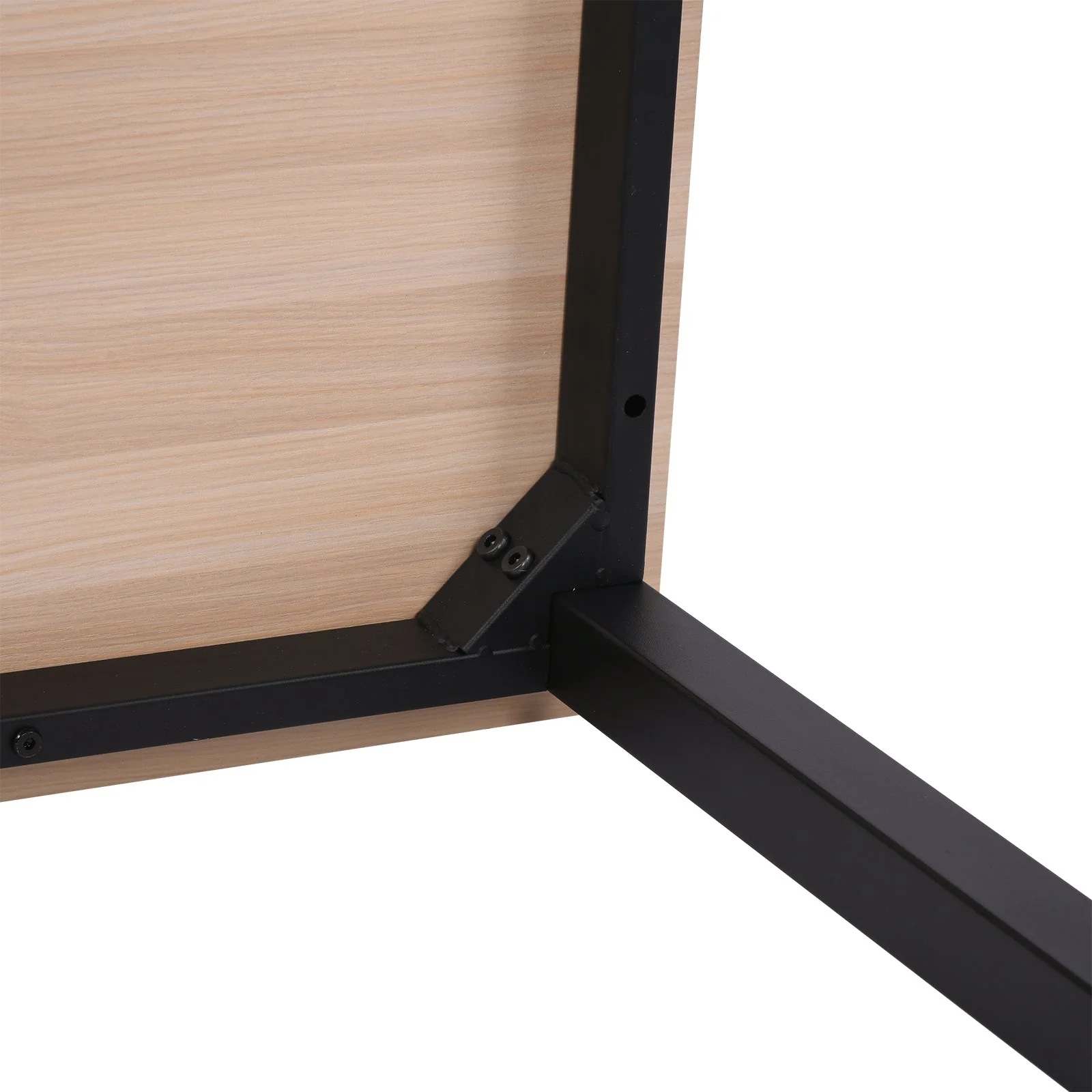 Homcom Computer Desk With Black Metal Frame Medium-Density Fibreboard 120W X 60D X 76H cm-Oak Grain Tone - Image 8