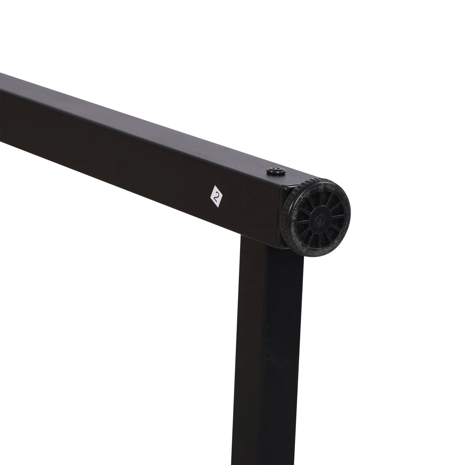 Homcom Computer Desk With Black Metal Frame Medium-Density Fibreboard 120W X 60D X 76H cm-Oak Grain Tone - Image 9