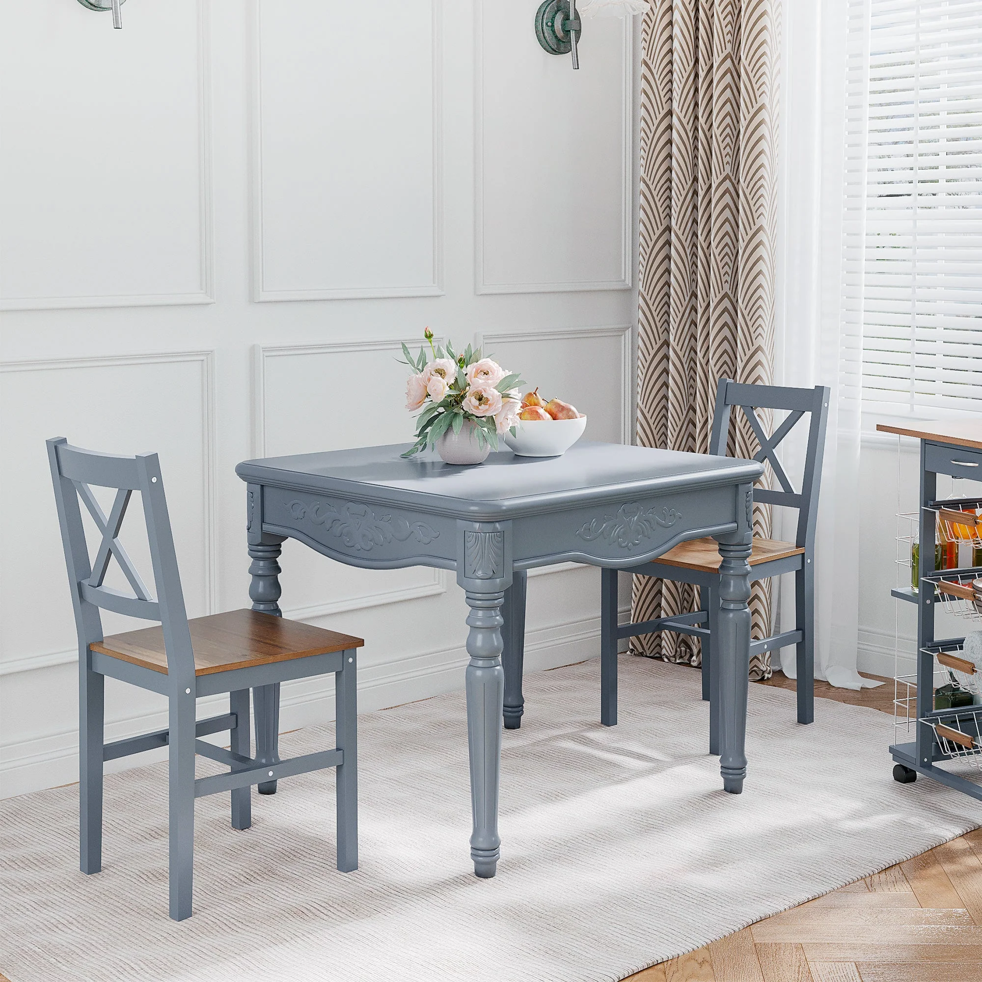 Homcom Dining Chairs Set of 2 - Image 2