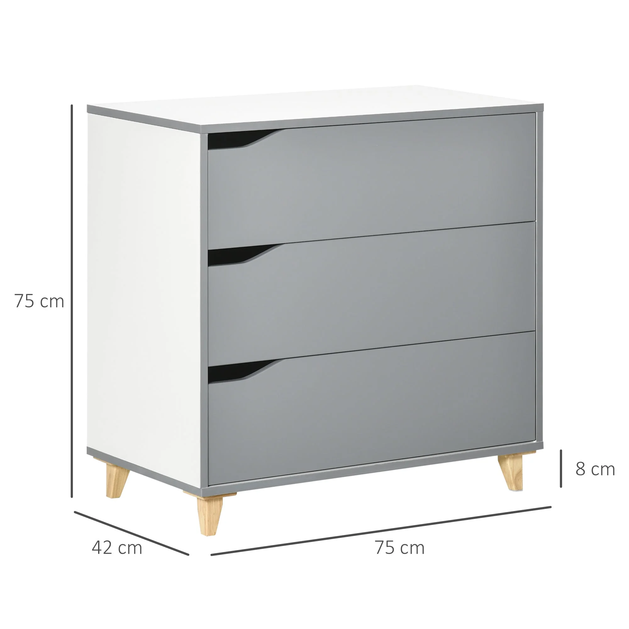 Homcom Drawer Chest - Image 3