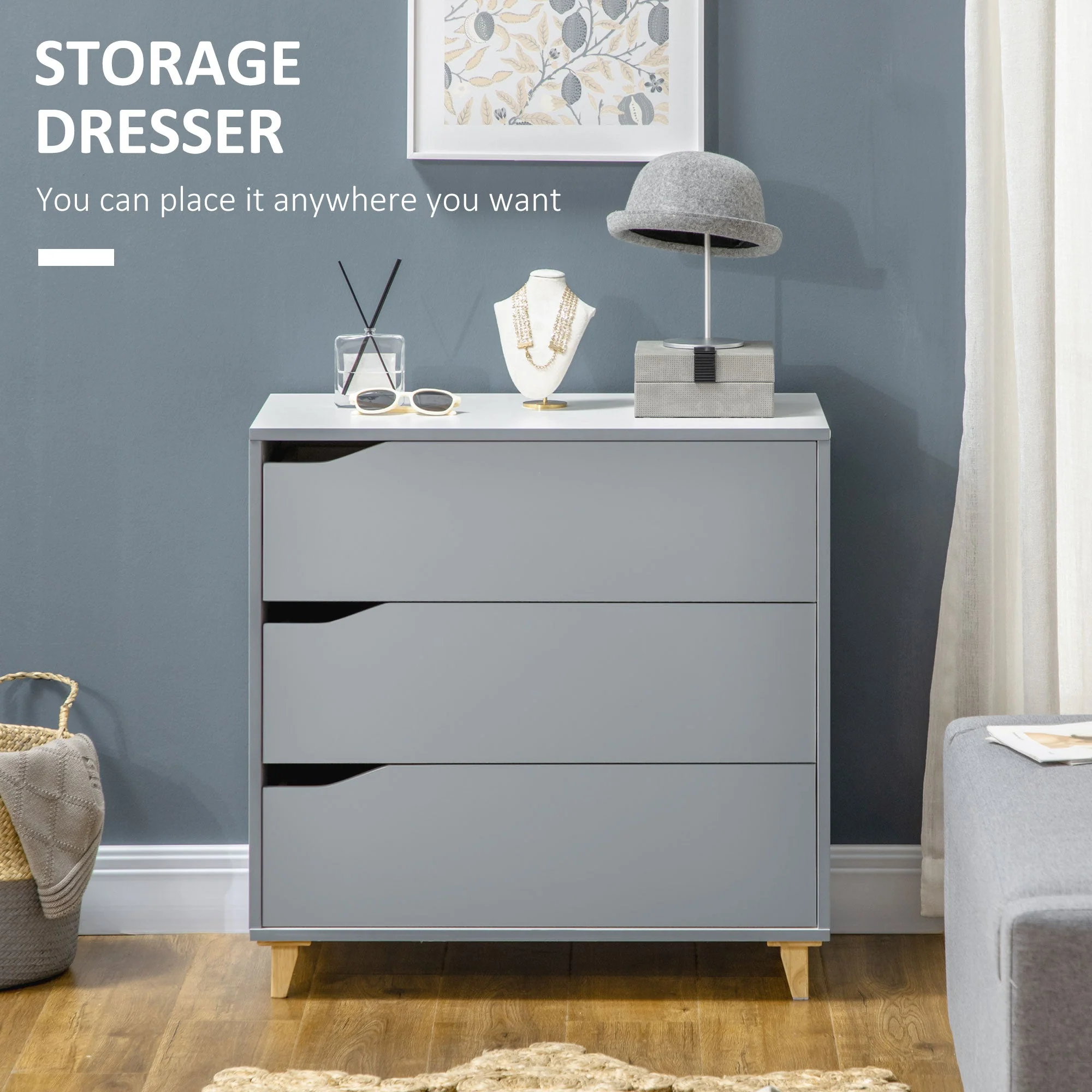 Homcom Drawer Chest - Image 4