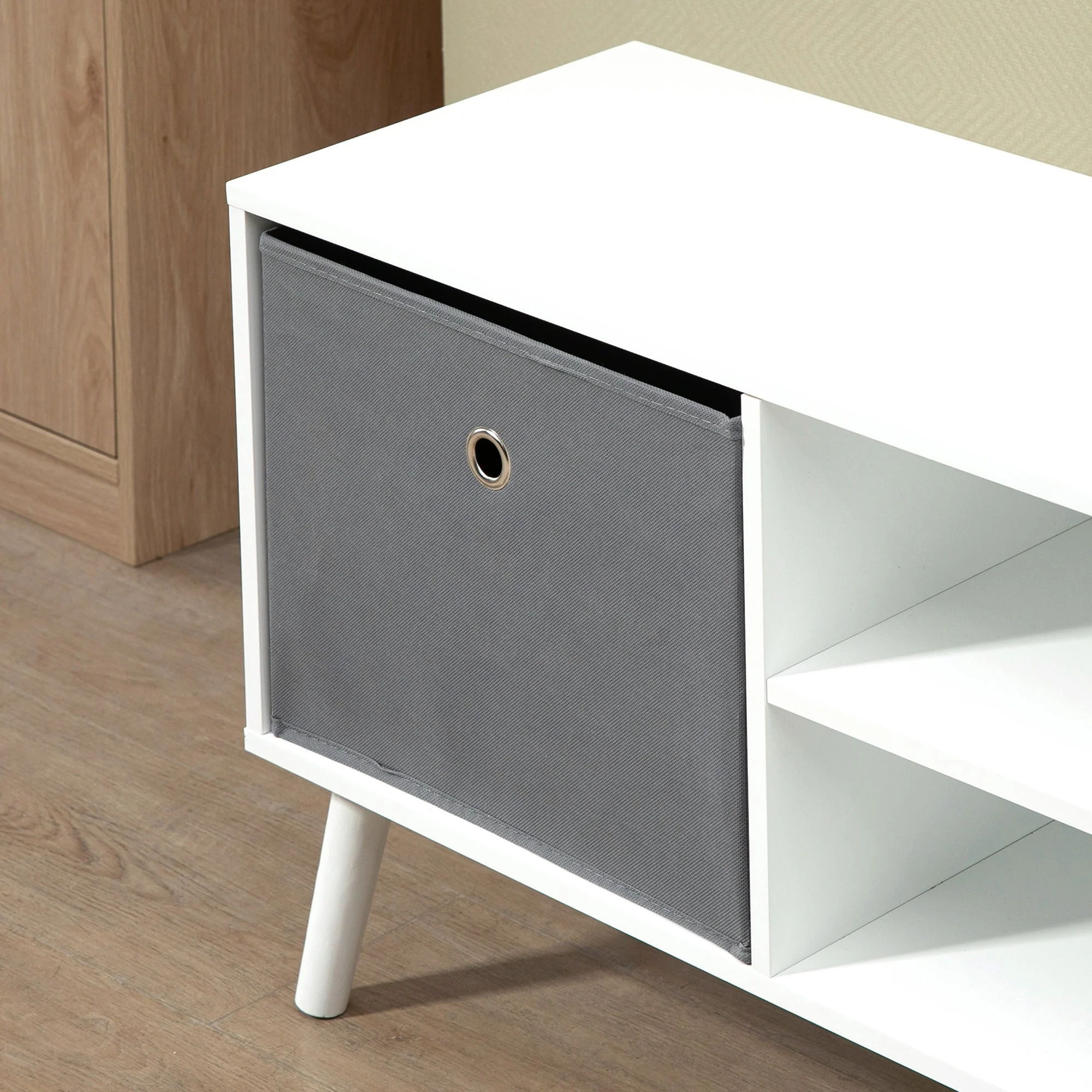 Homcom Fabric Drawer TV Stand - Image 9