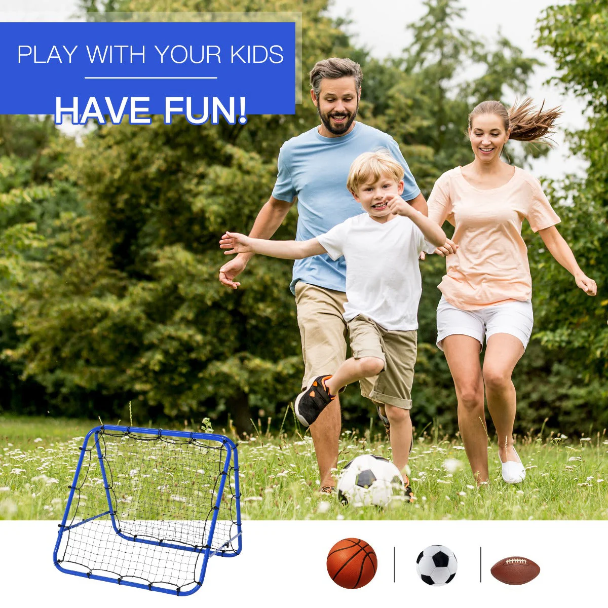 Homcom Football Rebounder Net - Image 9
