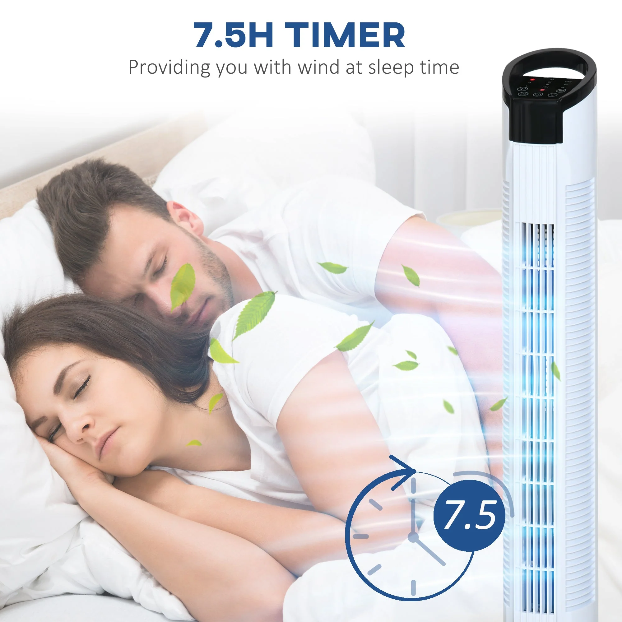 Homcom Freestanding Tower Fan - Image 7