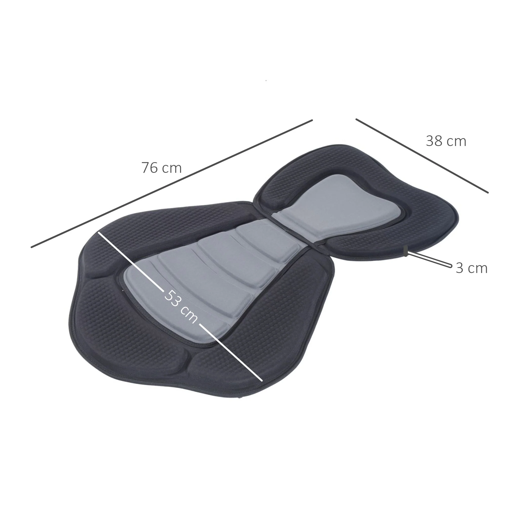 Homcom High Back Detachable Canoe/Kayak Seat-Black - Image 3