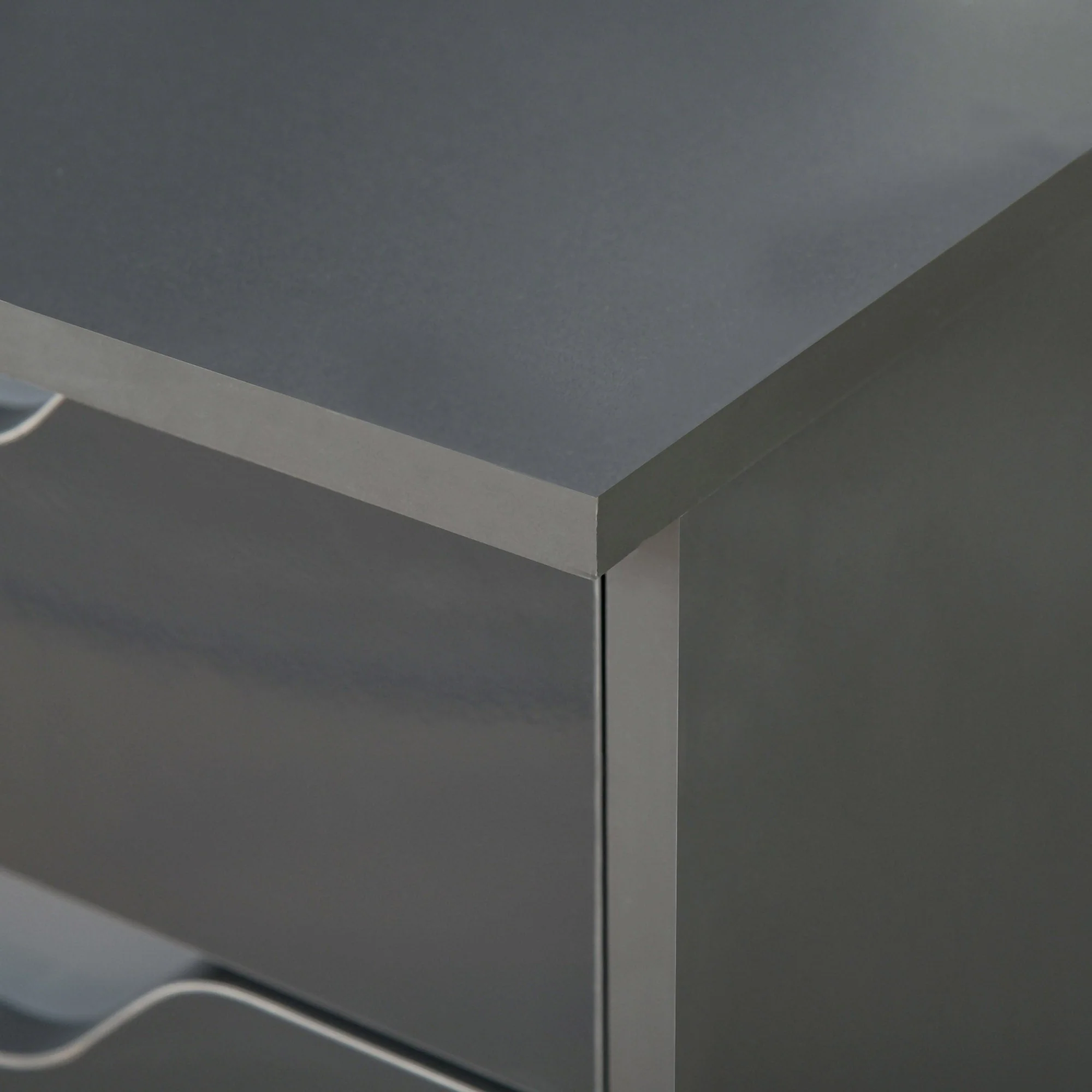 Homcom High Gloss Computer Desk with Drawers - Image 7