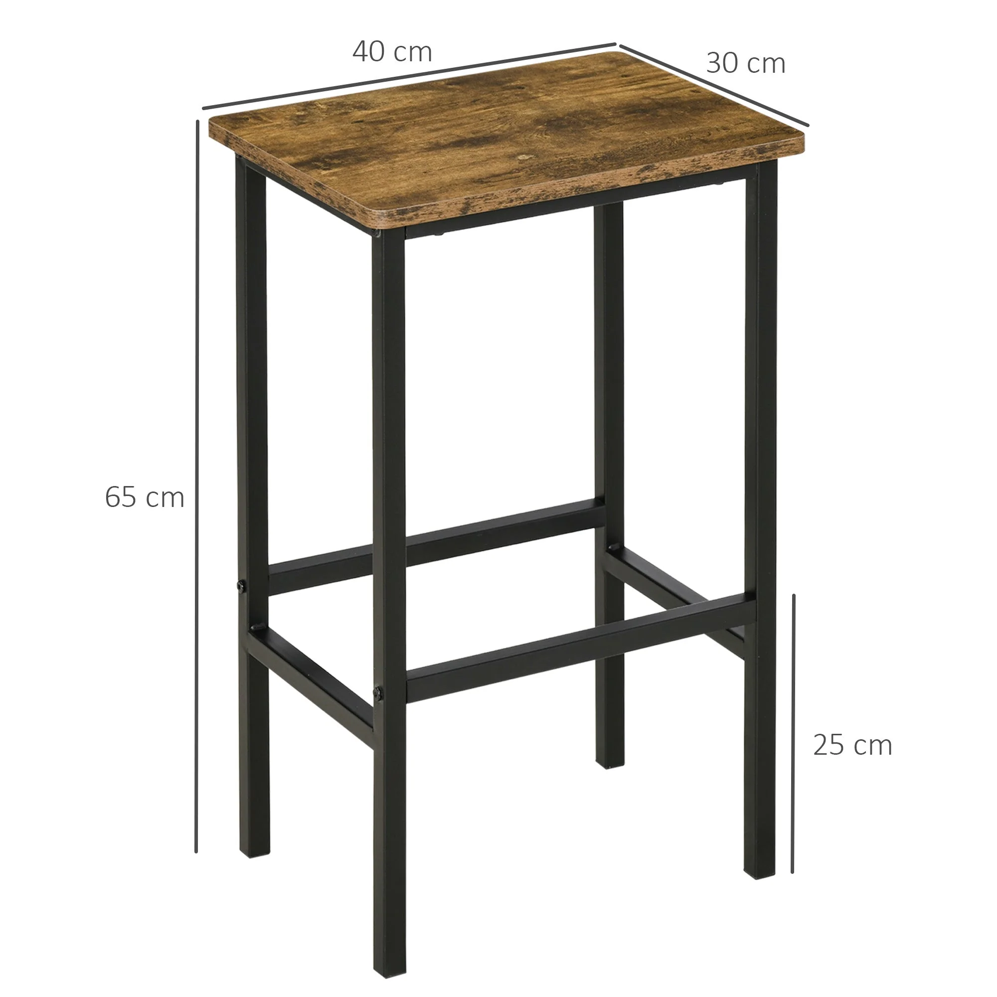 Homcom Industrial Bar Stools - Image 2