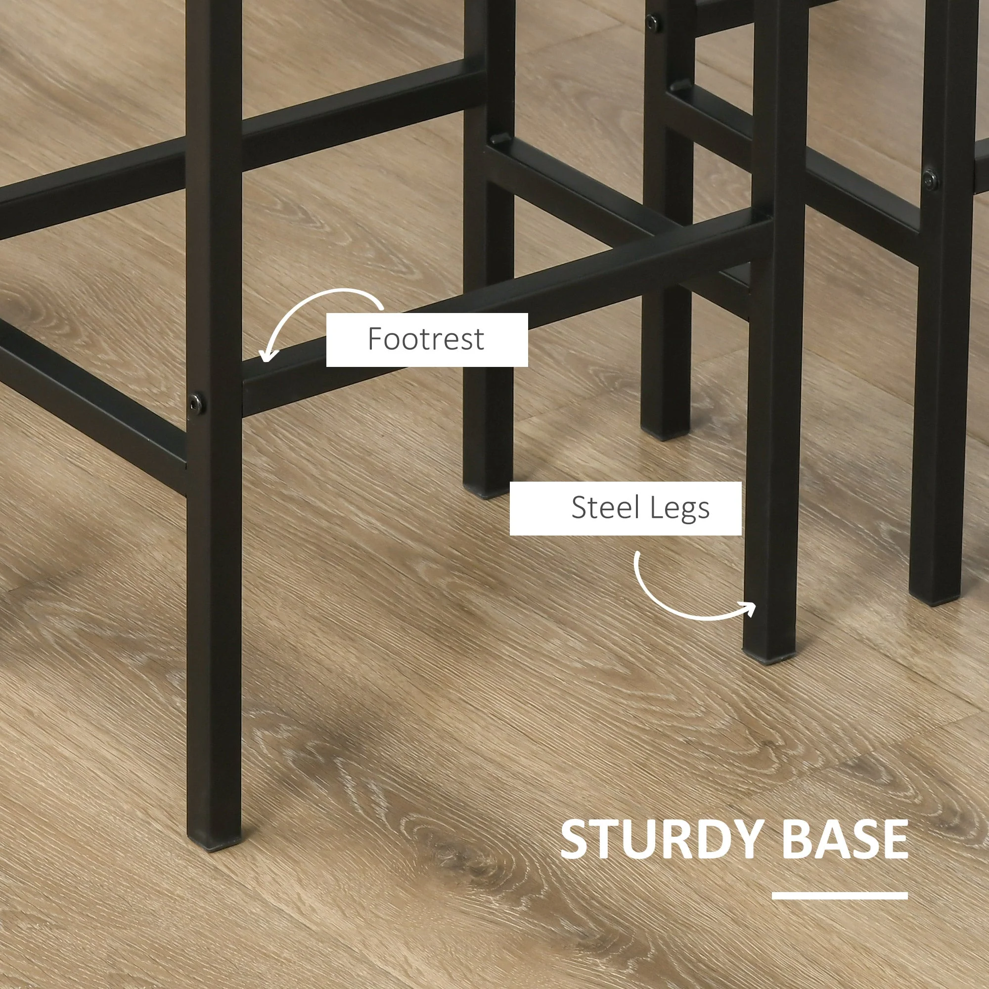 Homcom Industrial Bar Stools - Image 6