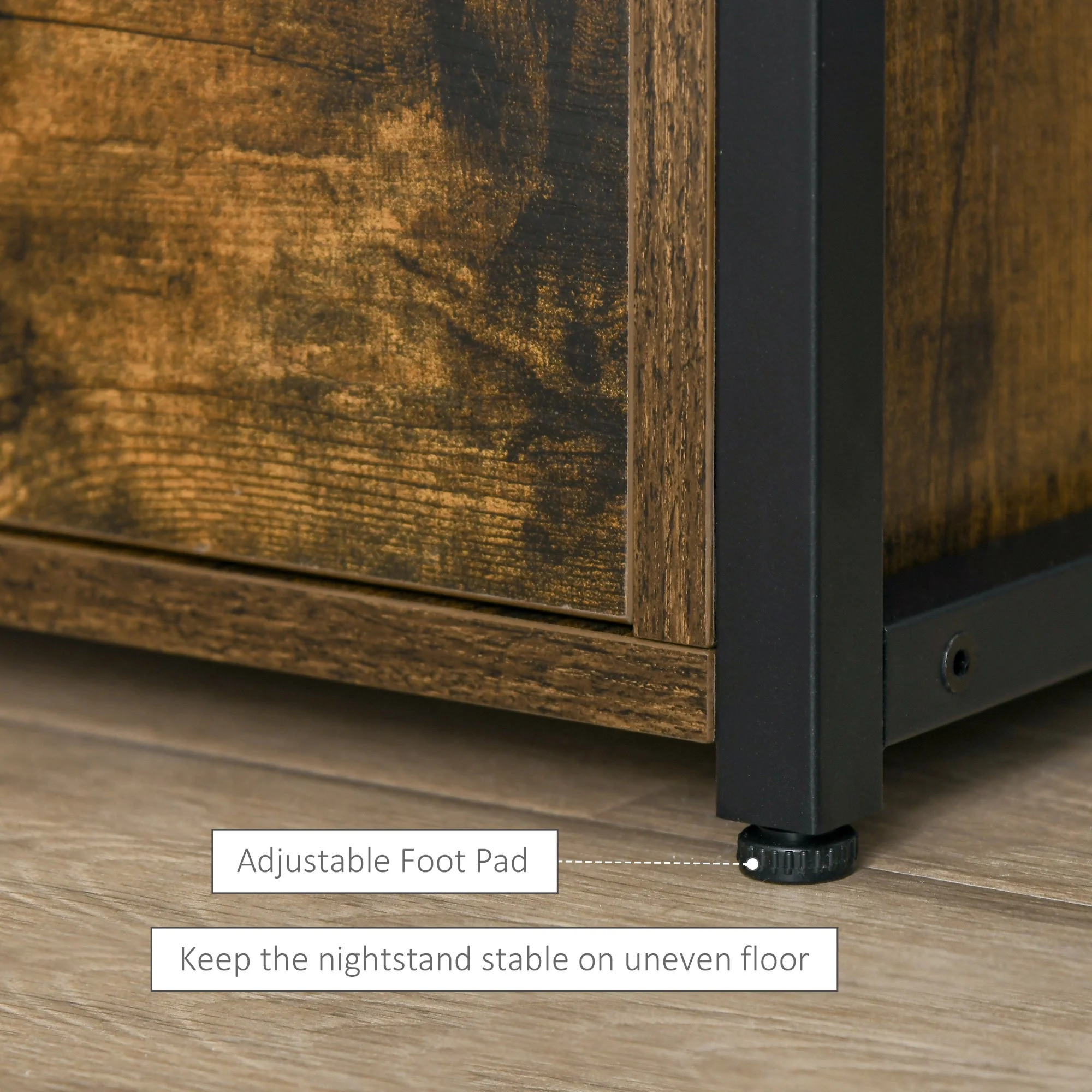 Homcom Industrial Side Table With Drawer - Image 6
