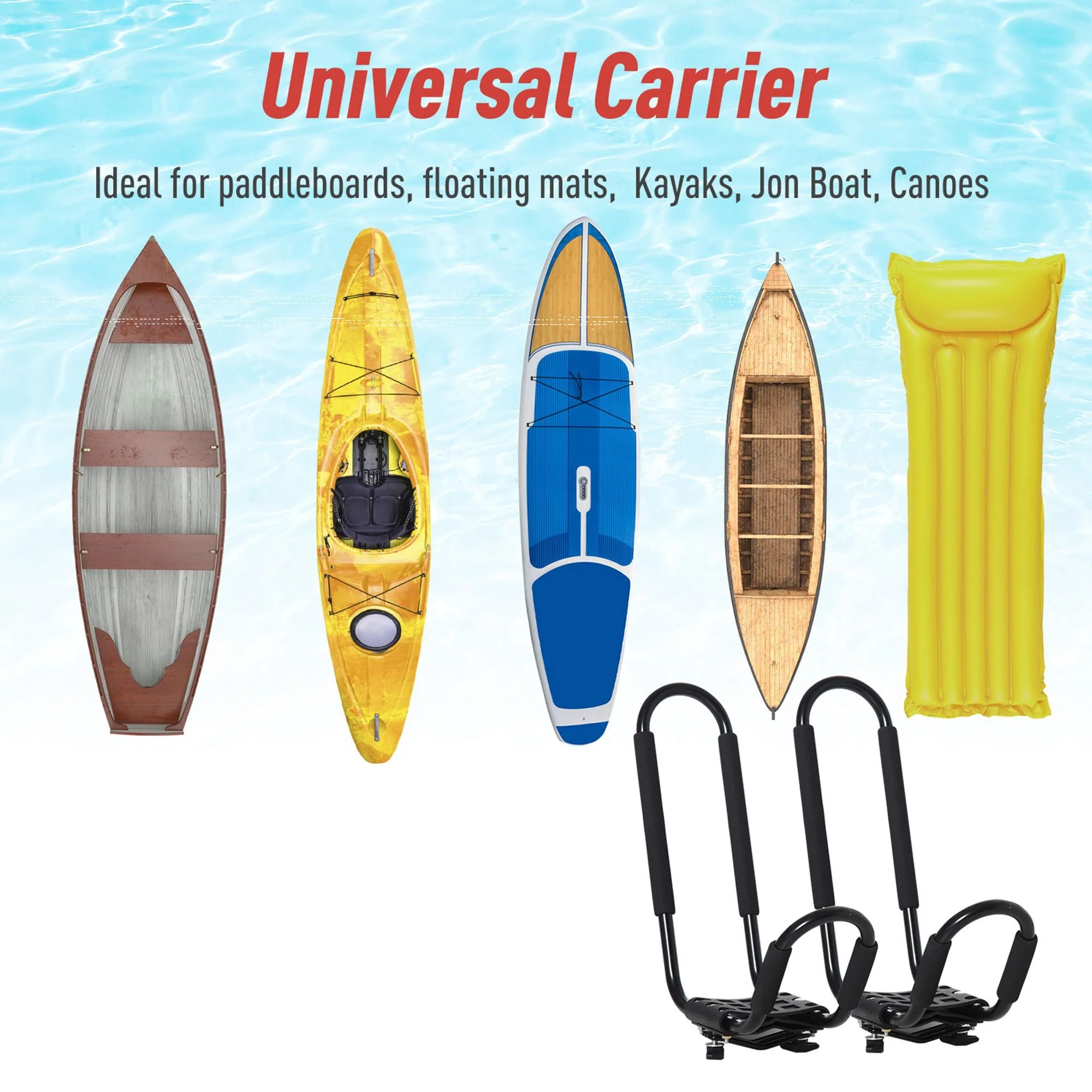 Homcom Kayak Roof Rack - Image 5