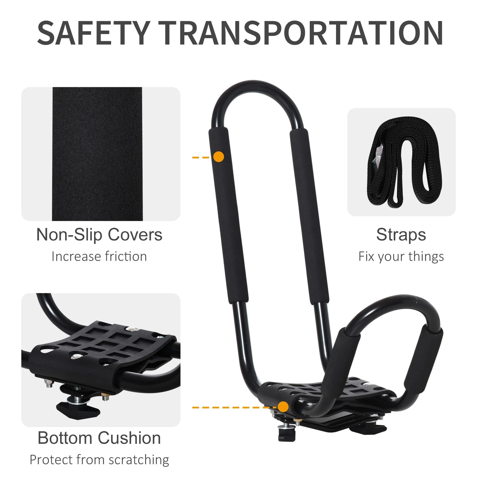 Homcom Kayak Roof Rack - Image 6