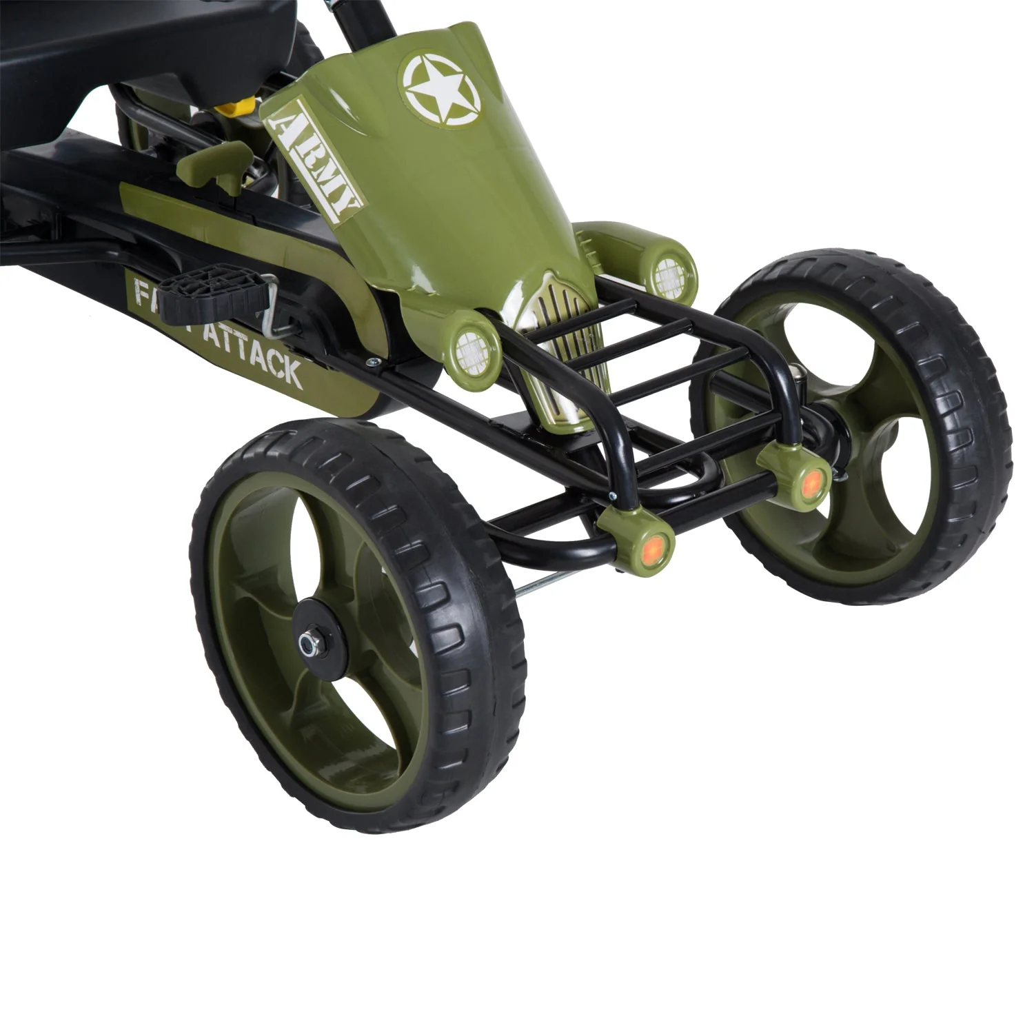 Homcom Kids Children Pedal Go Kart Ride On Racer Braking System Adjustable Seat Green - Image 8