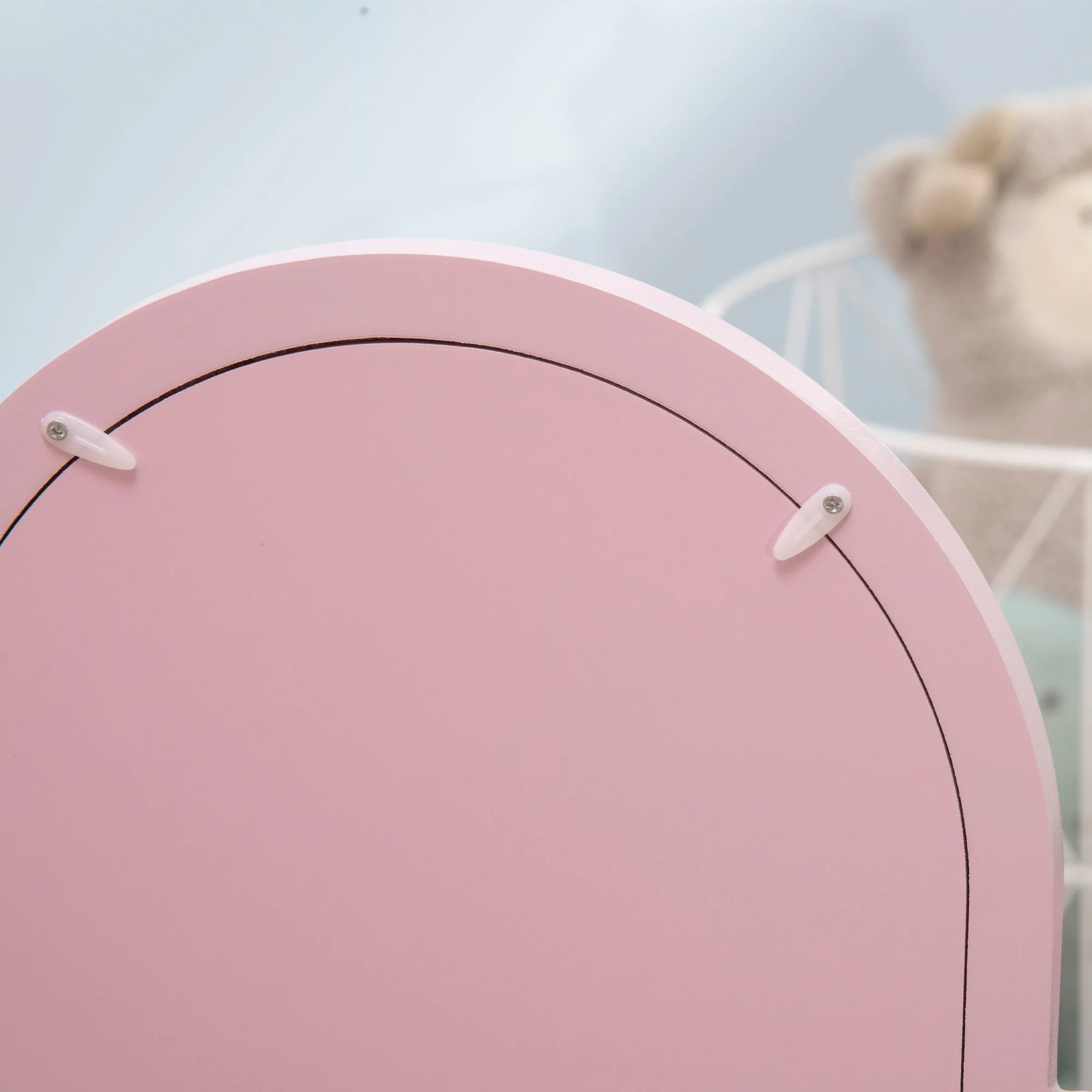 Homcom Kids Dressing Table Set With Mirror And Drawer - Pink - Image 7