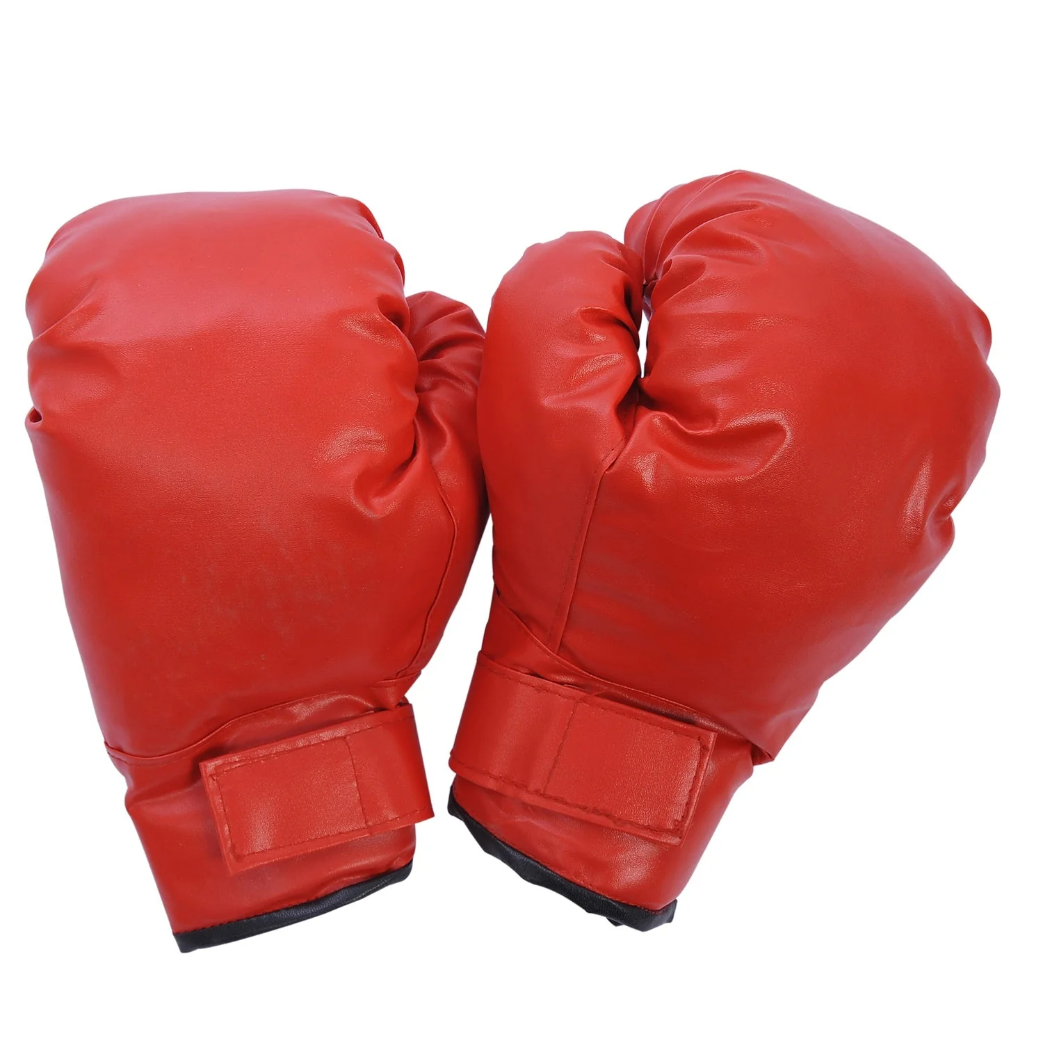 Homcom Kids PU Freestanding Boxing Punch Bag w/ Gloves Black/Red - Image 8