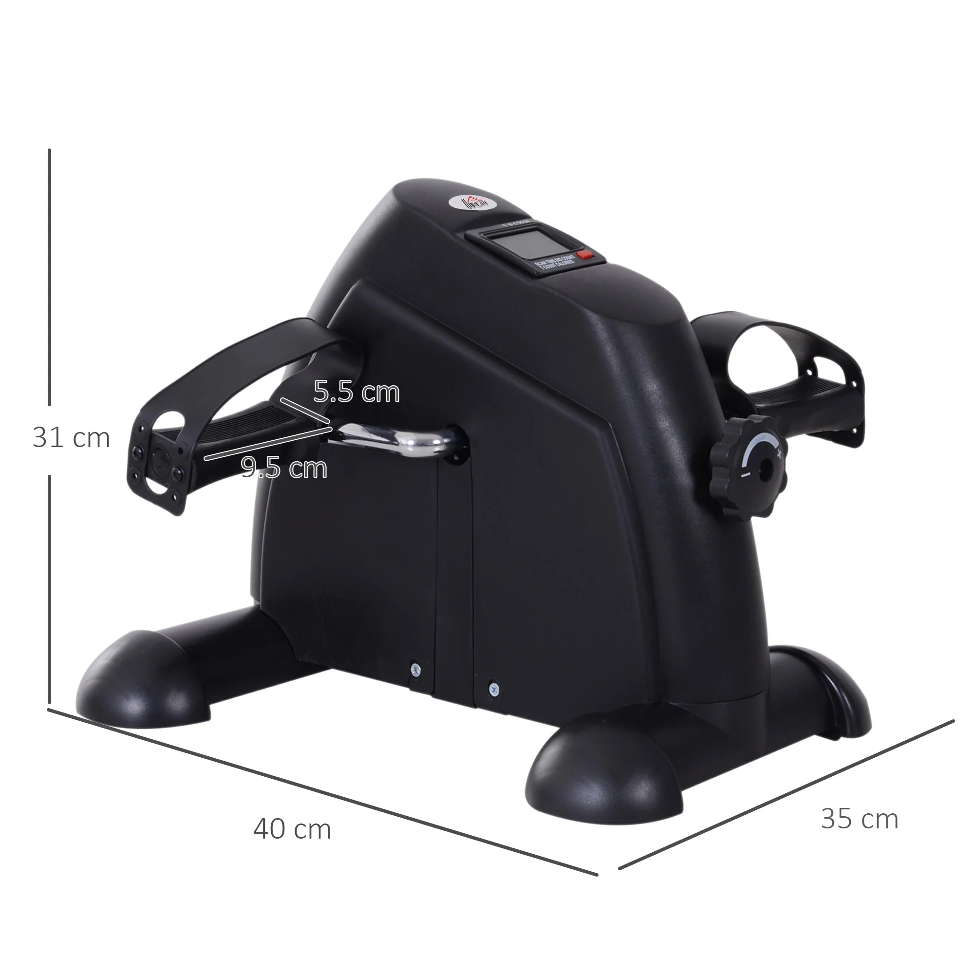 Homcom Mini Exercise Bike Under Desk Bike Fitness W/LCD Display - Image 3