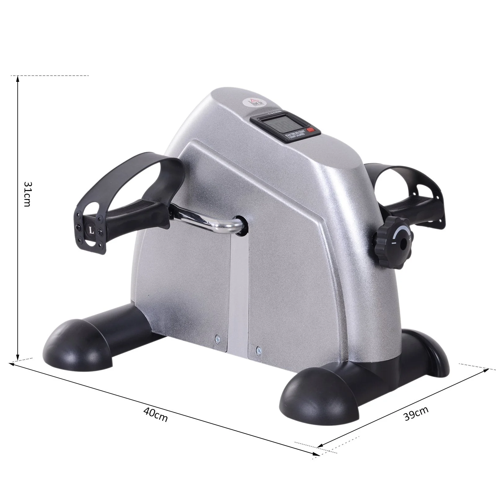 Homcom Mini Exercise Bike Under Desk Bike Fitness W/LCD Display - Image 3