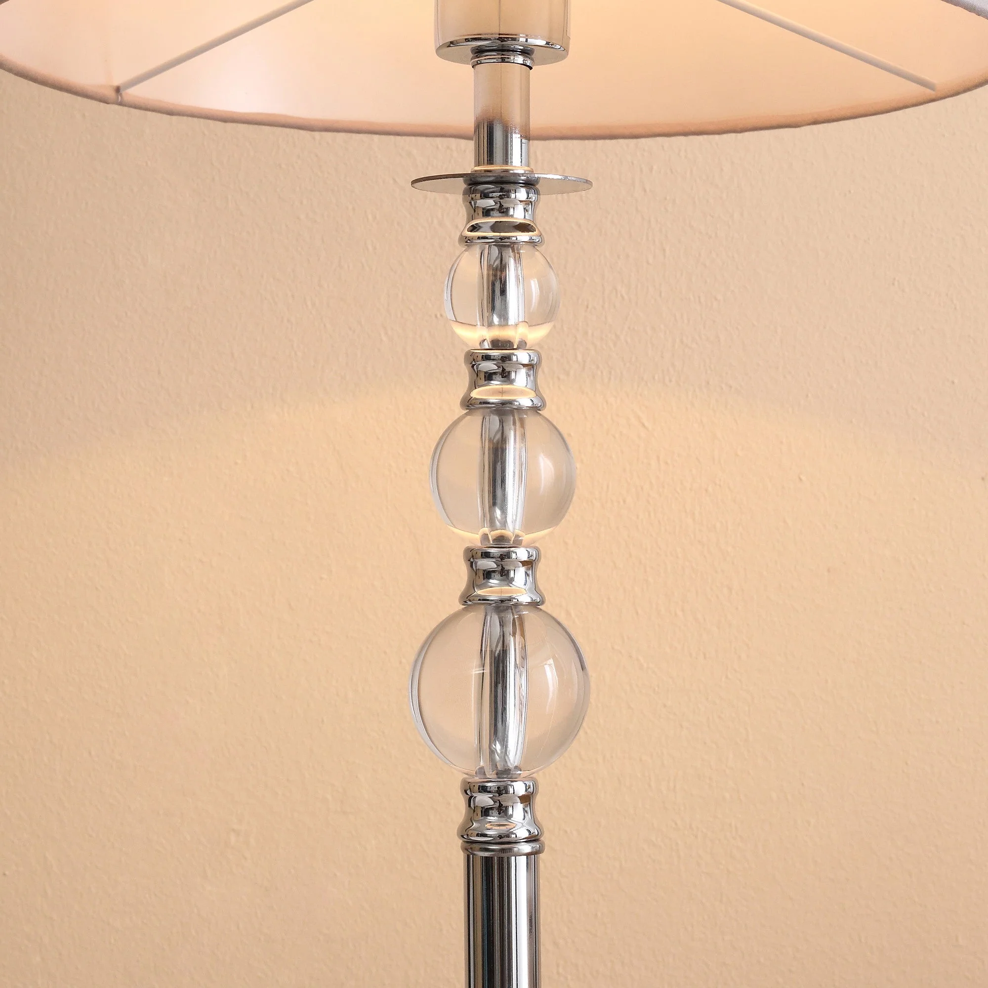 Homcom Modern Floor Lamp With Fabric Shade And Chrome Base Elegant Decoration For Study - Image 8