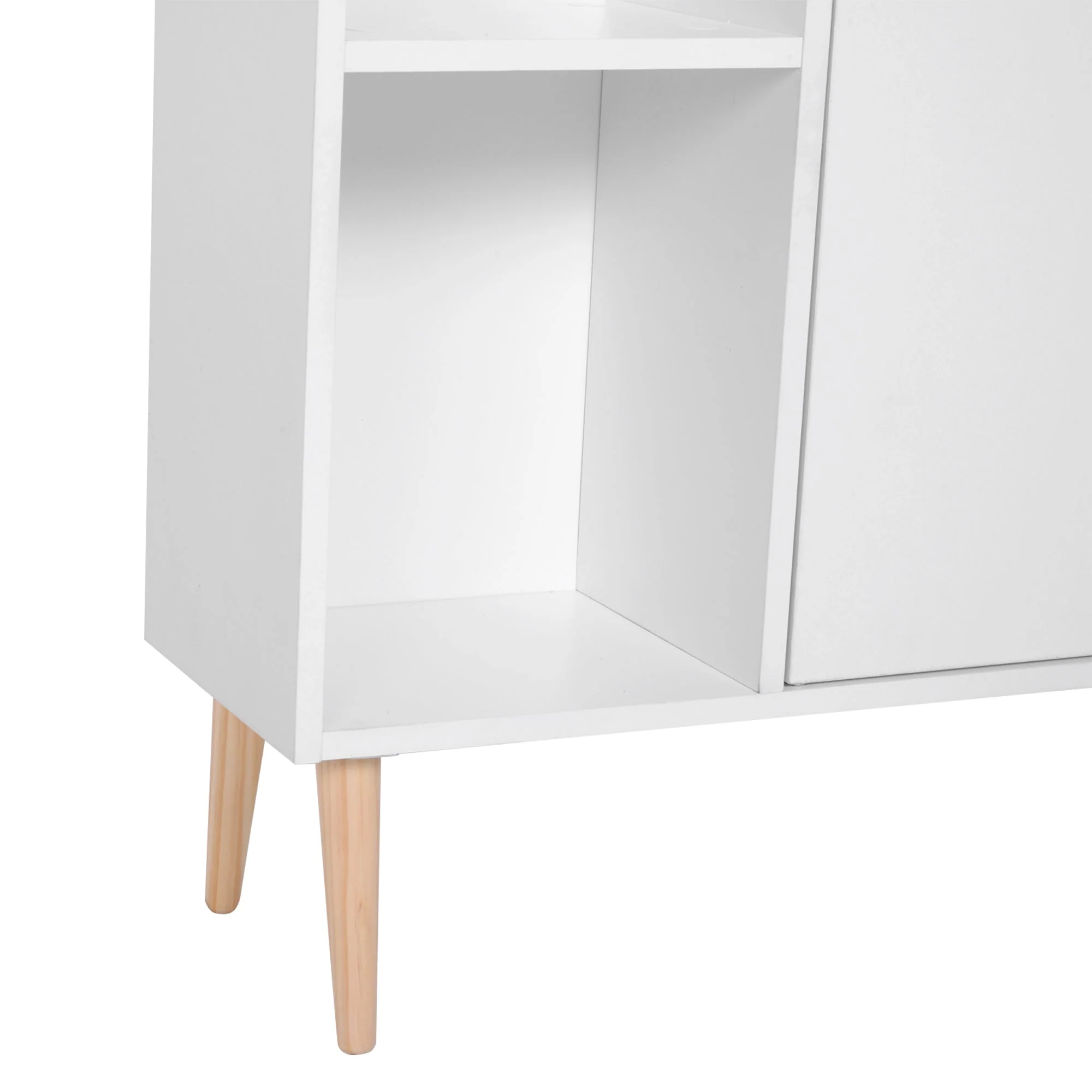 Homcom Multi-Compartment Bookcase - White - Image 6
