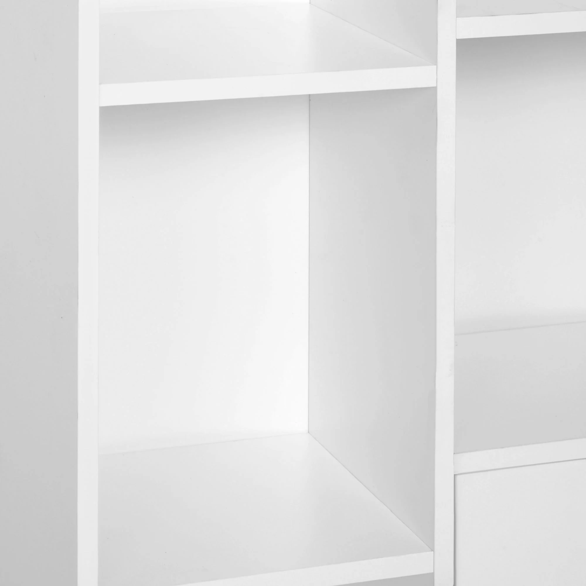 Homcom Multi-Compartment Bookcase - White - Image 7