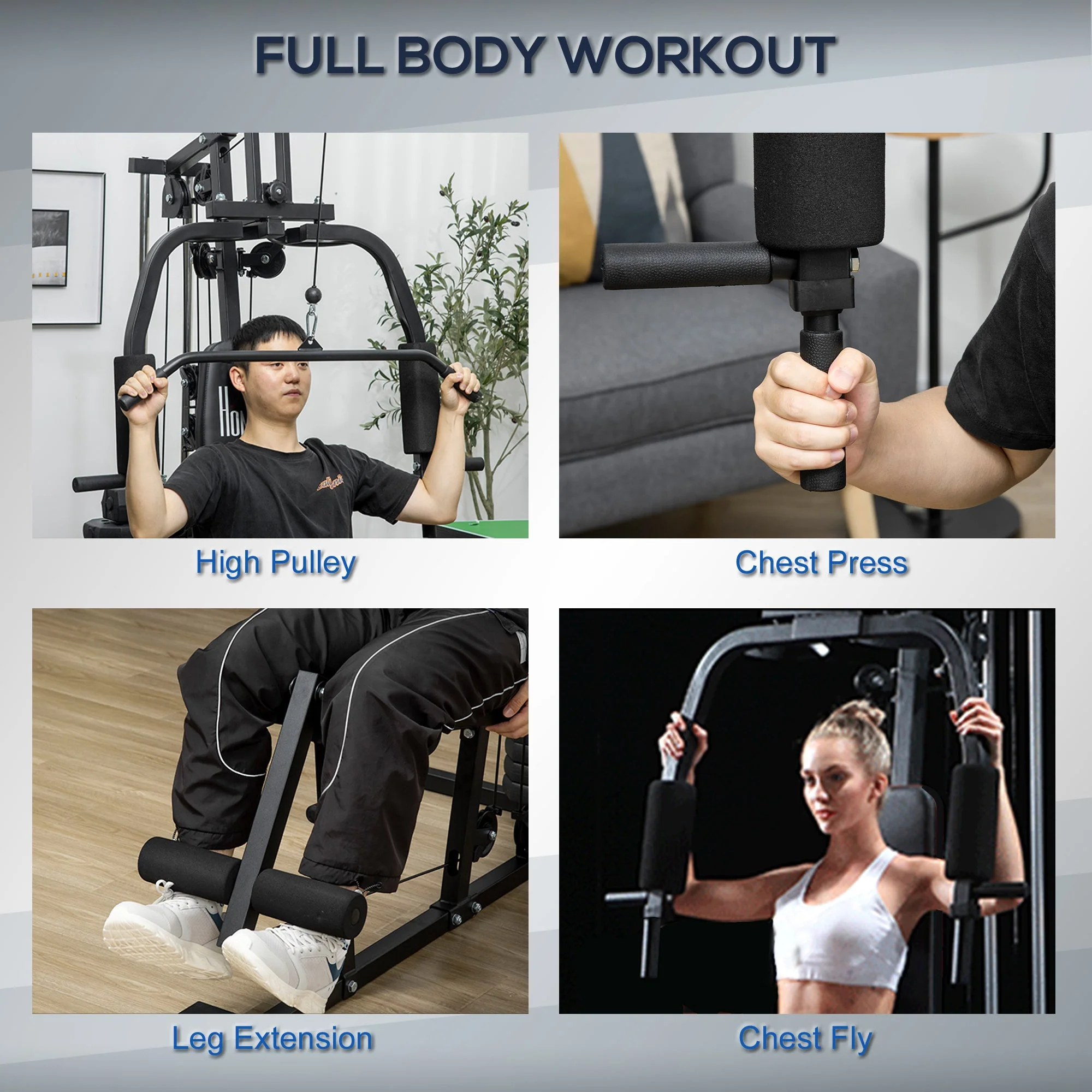 Homcom Multifunction Home Gym Machine - Image 4