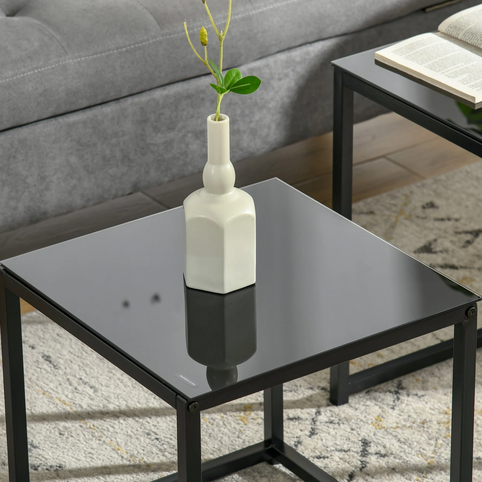 Homcom Nest of 2 Side Tables - Image 9