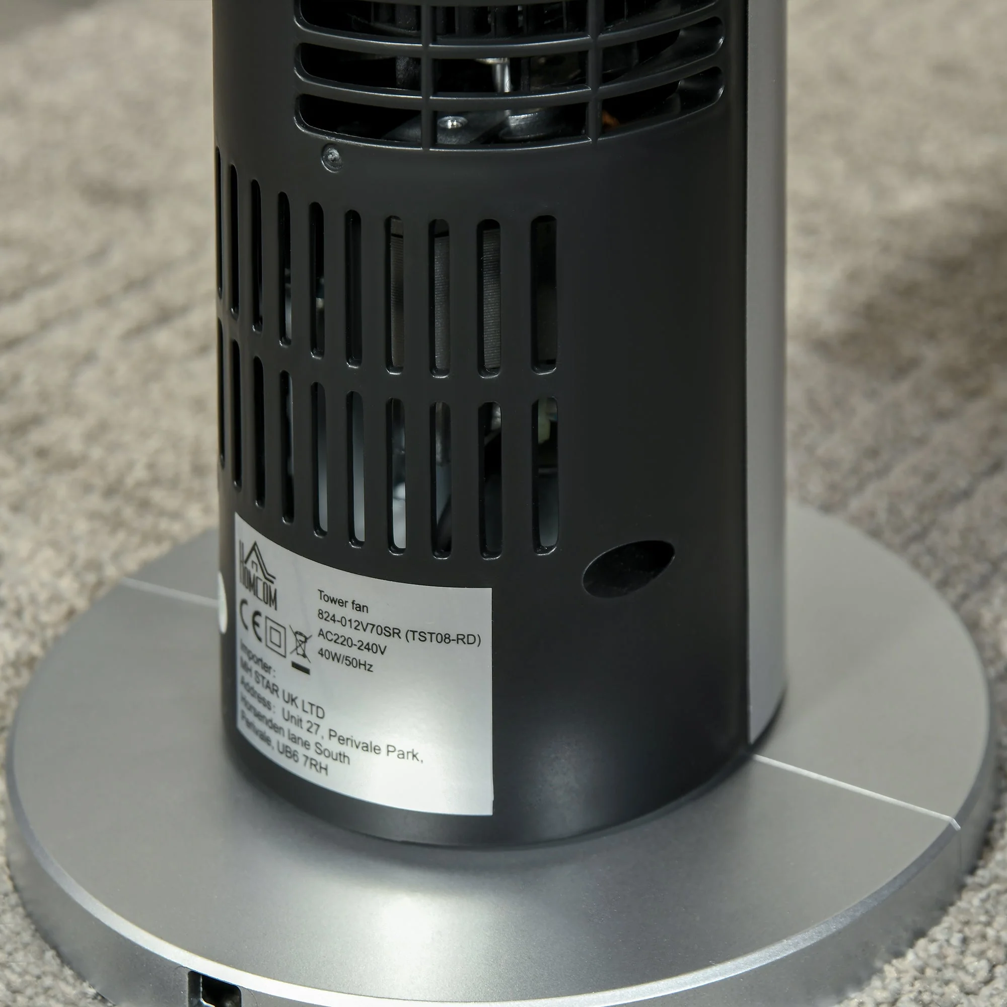 Homcom Oscillating Tower Fan With Remote Control - Image 9