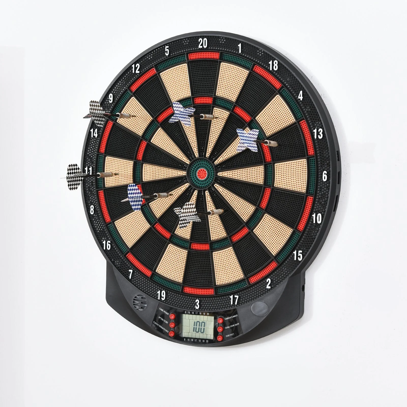 Homcom Plastic Electronic Dartboard w/ 6 Darts Black - Image 2