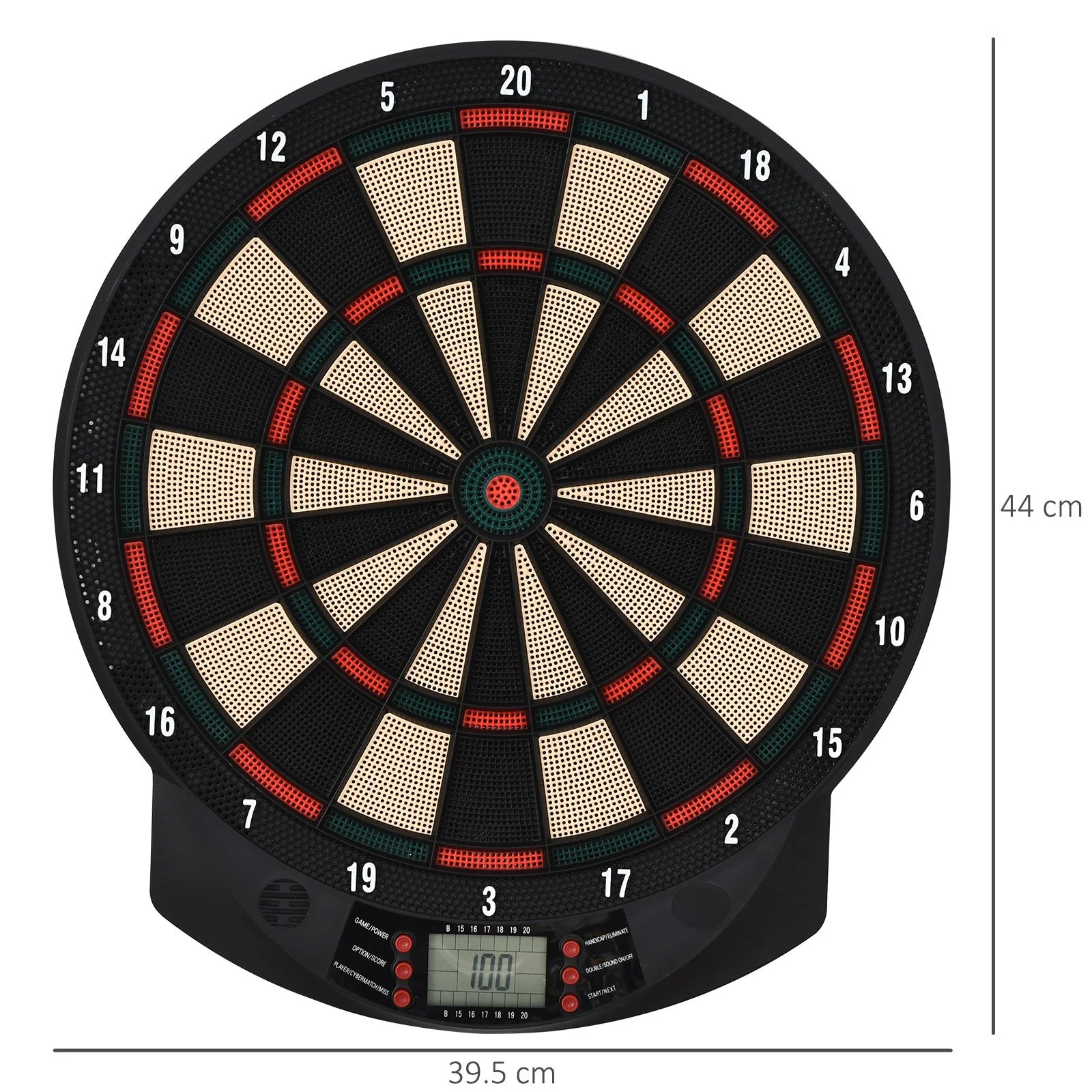 Homcom Plastic Electronic Dartboard w/ 6 Darts Black - Image 3