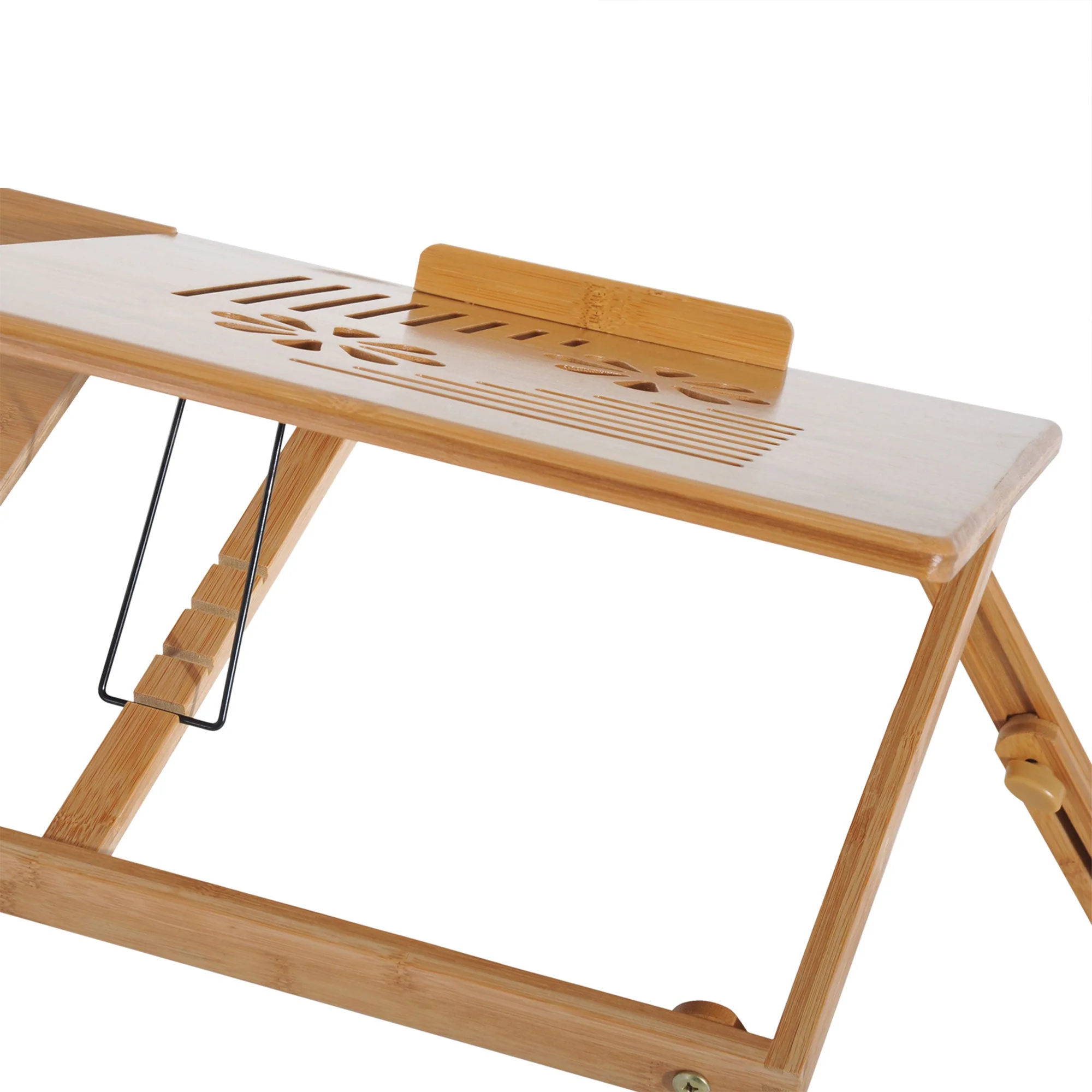 Homcom Portable Laptop Desk Notebook Tray Pc Bed Table With Drawer Adjustable & Foldable (55L X 35W X 22-30H (cm)) - Image 8