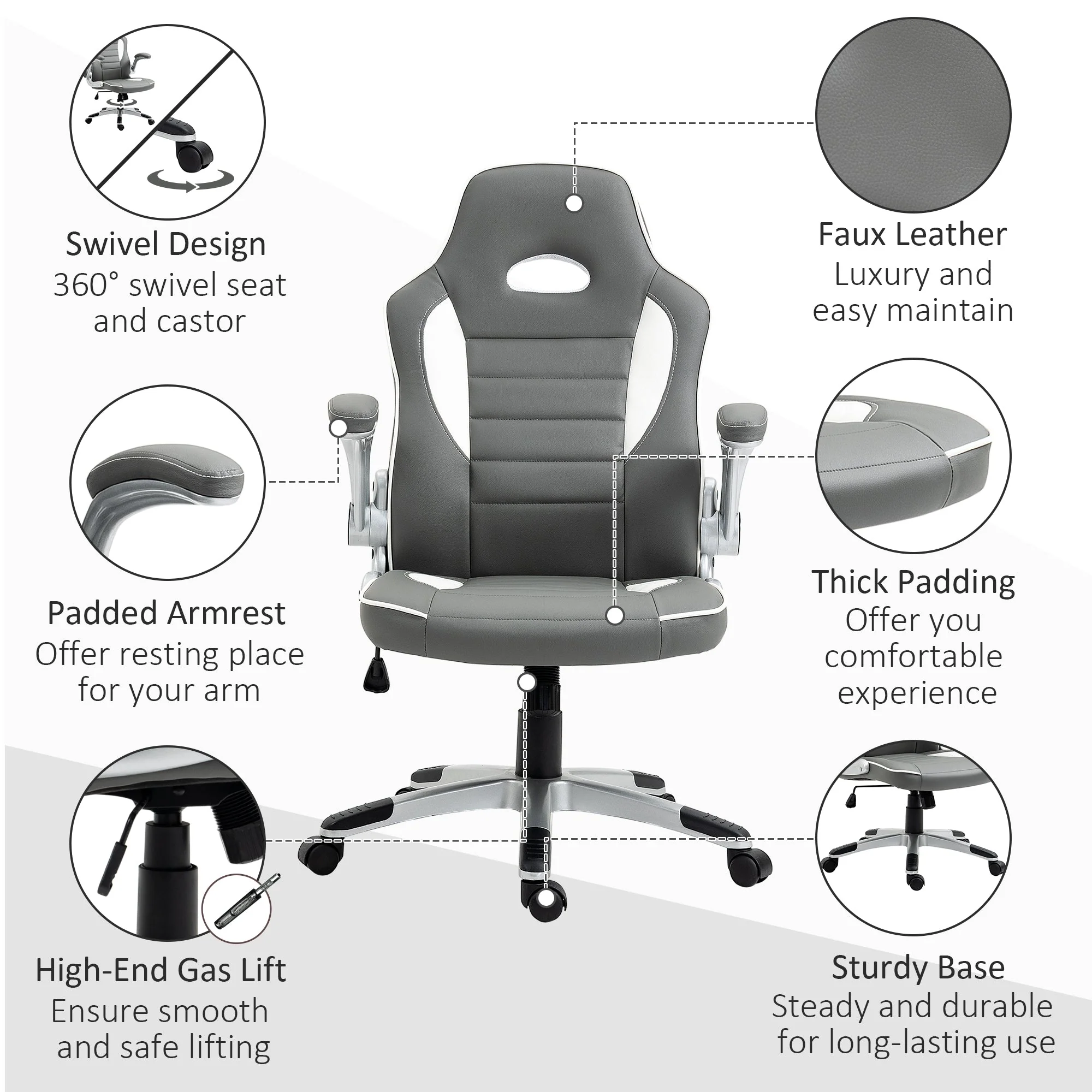 Homcom Racing Gaming Chair - Image 7