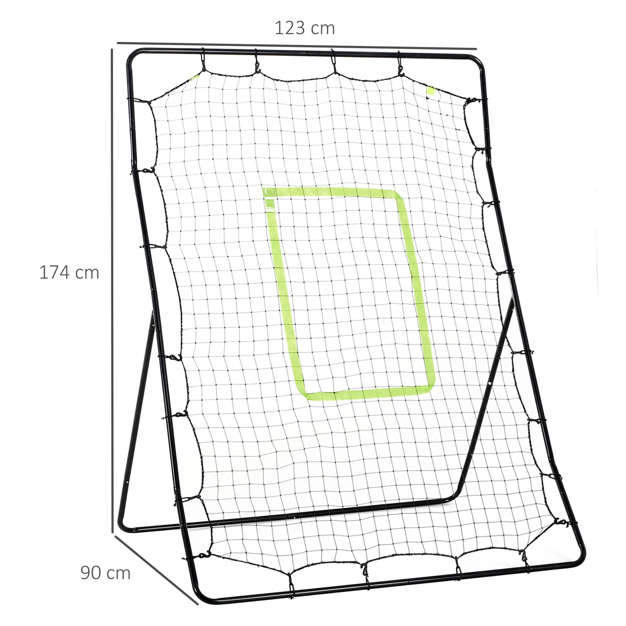 Homcom Rebounder Net Withpe Mesh Metal Tube 122W X 95D X 172H cm-Black - Image 3
