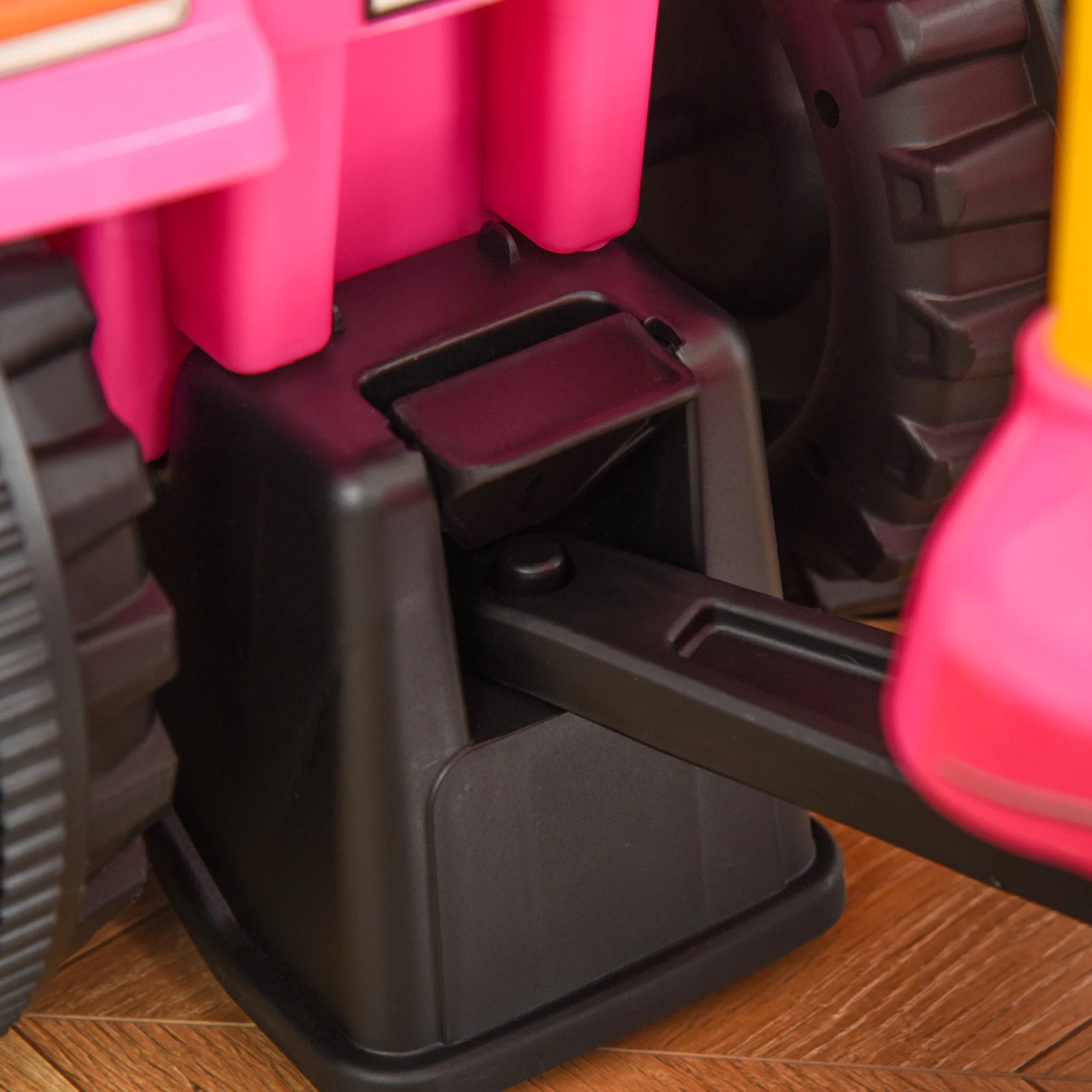 Homcom Ride-On Tractor Toddler Walker Foot-To-Floor Slide For Ages 1-3 Years - Pink - Image 8