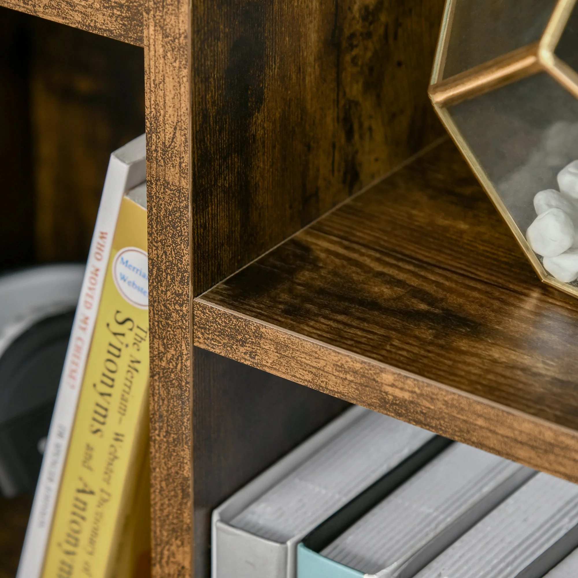 Homcom Seven-Compartment Bookcase - Wood-Effect - Image 8